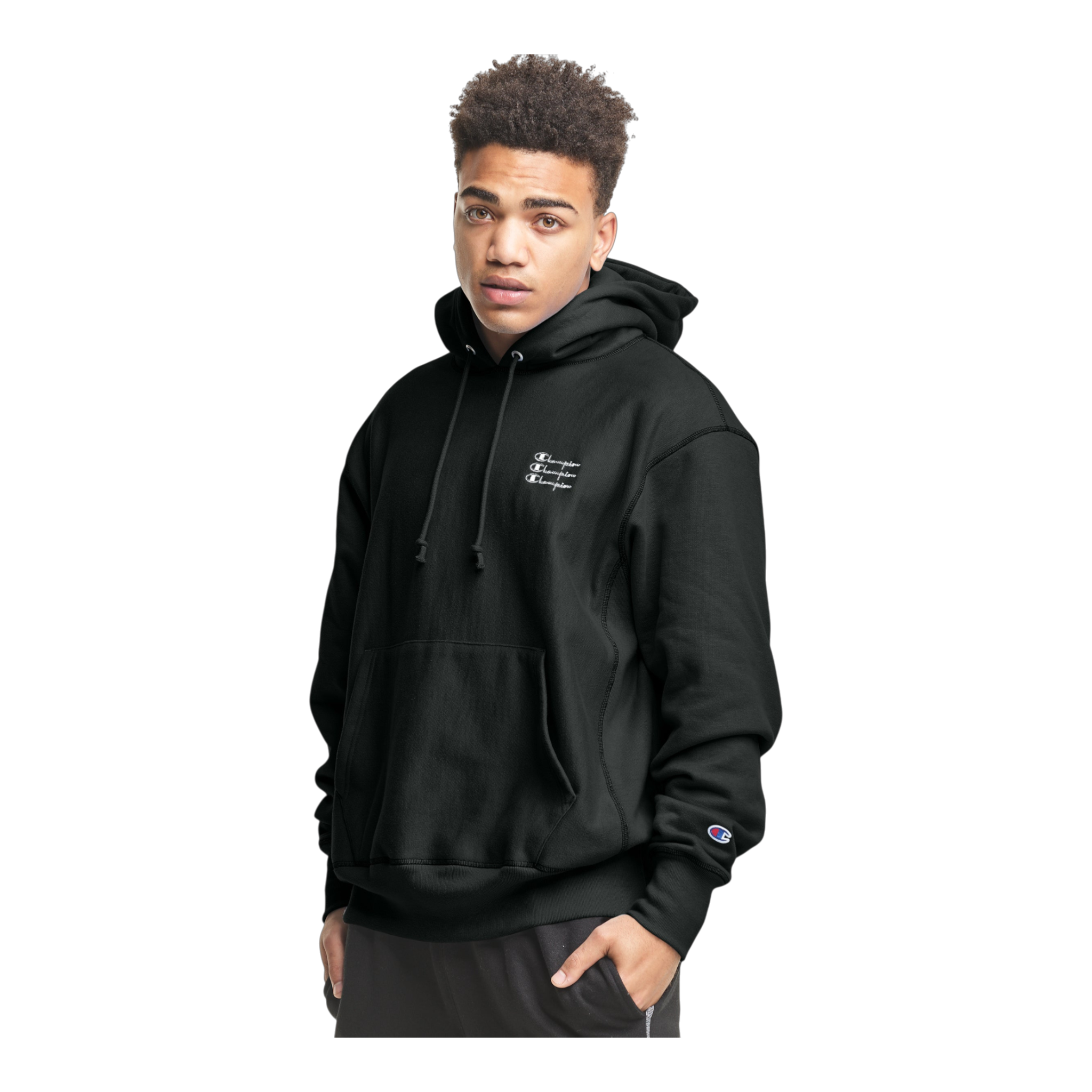 Champion C-Life Reverse Weave Contrast Stitching Pull-Over Men's Hoodie Champion