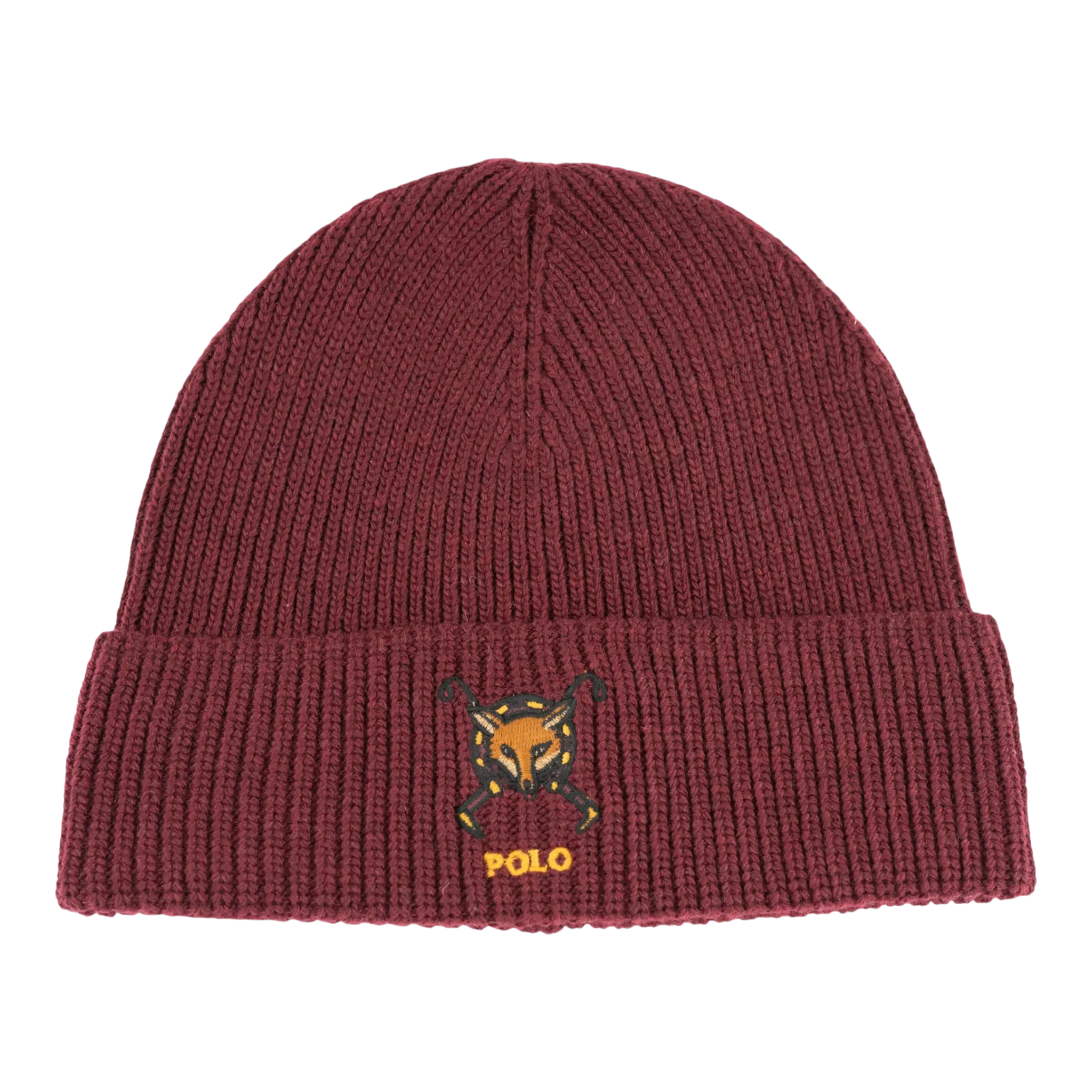 Polo Ralph Lauren Embroidered Fox Rib-Knit Beanie Polo Ralph Lauren