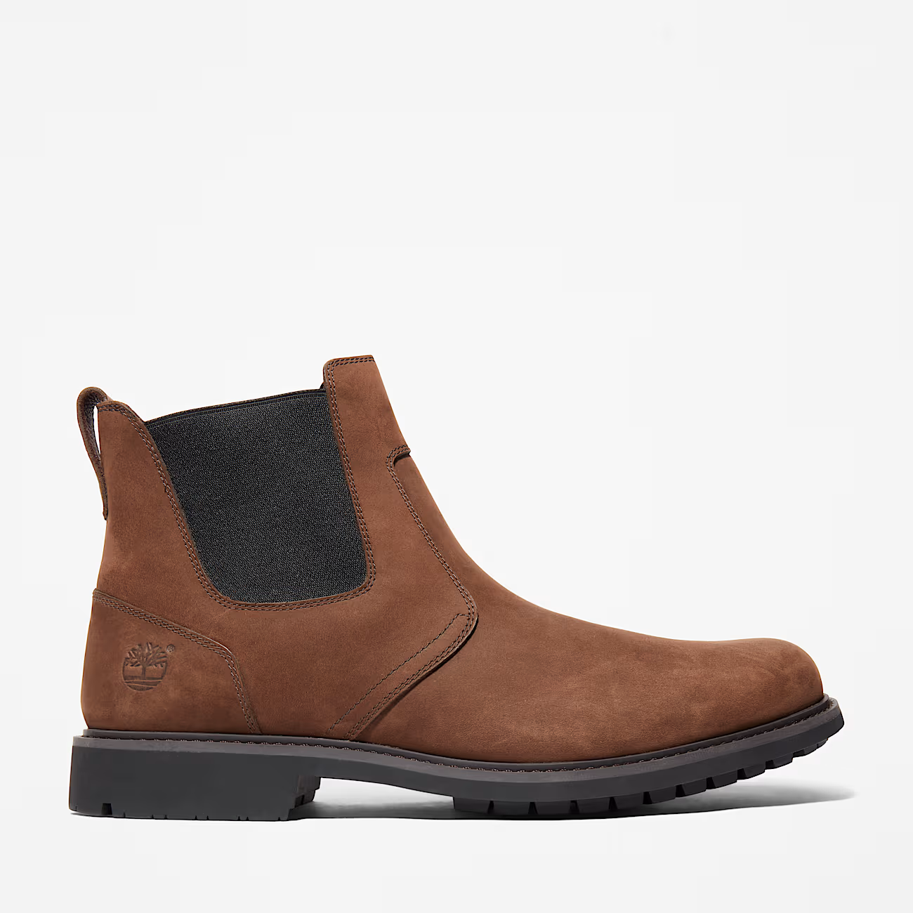 Timberland Stormbucks TB05552R242 Men's Brown Leather Mid-Top Chelsea Boots