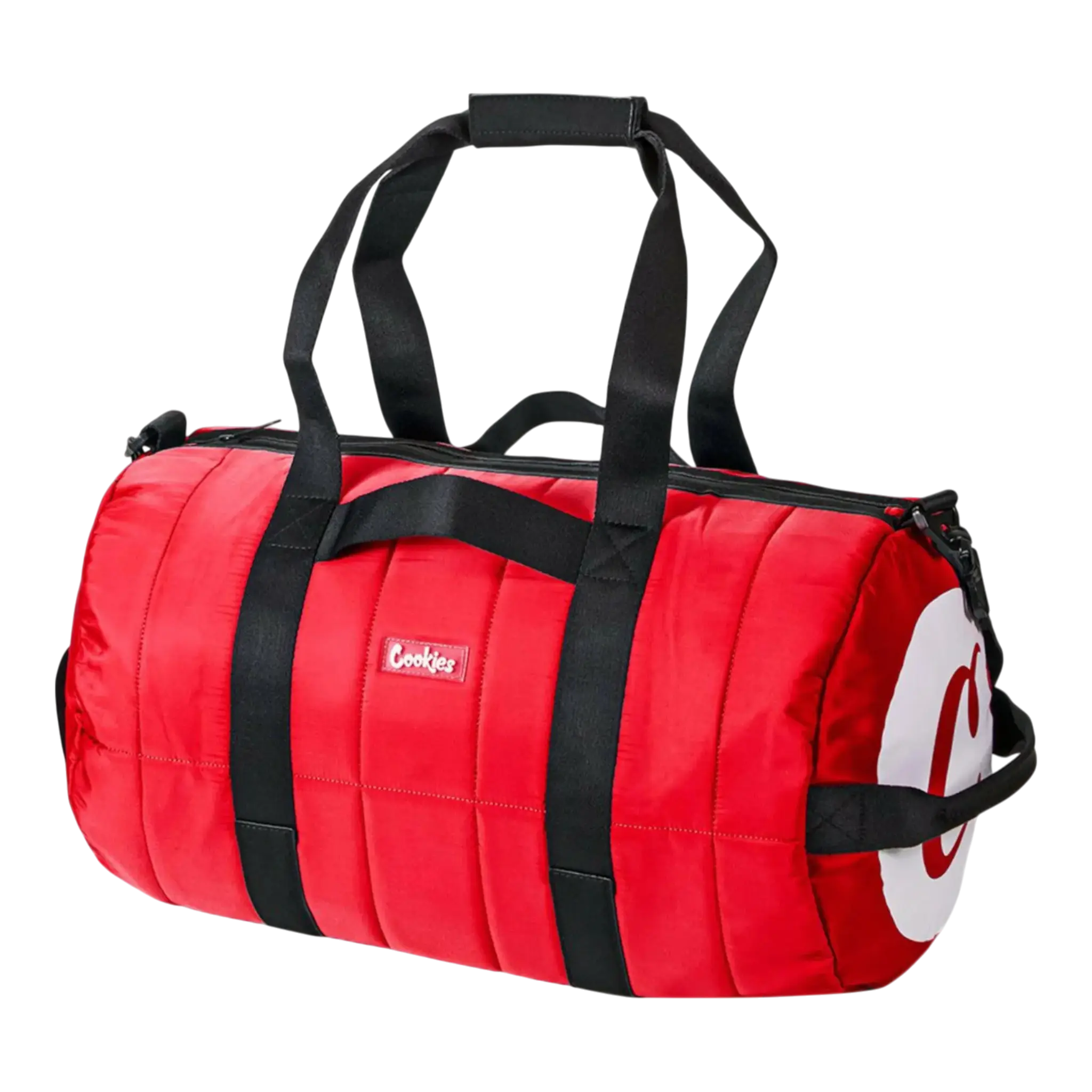Cookies Apex Sofy Nylon Rubber Patch Logo Red Duffel Bag Cookies