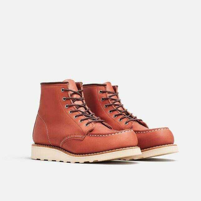 Red Wing Heritage Classic 3425 Women's Auburn Leather Moc Toe 6-Inch Ankle Boots.