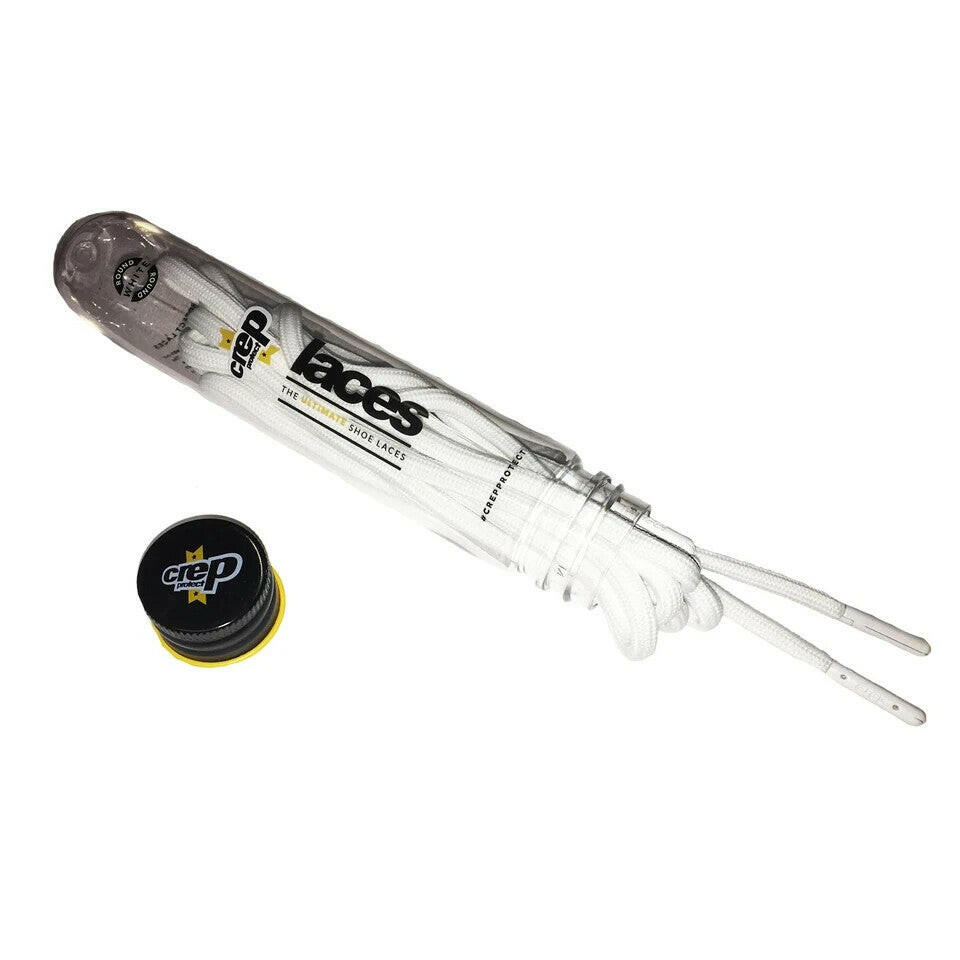 Crep Protect The Ultimate Round Shoe Laces White Stylish Sneaker Fit Stain Proof.