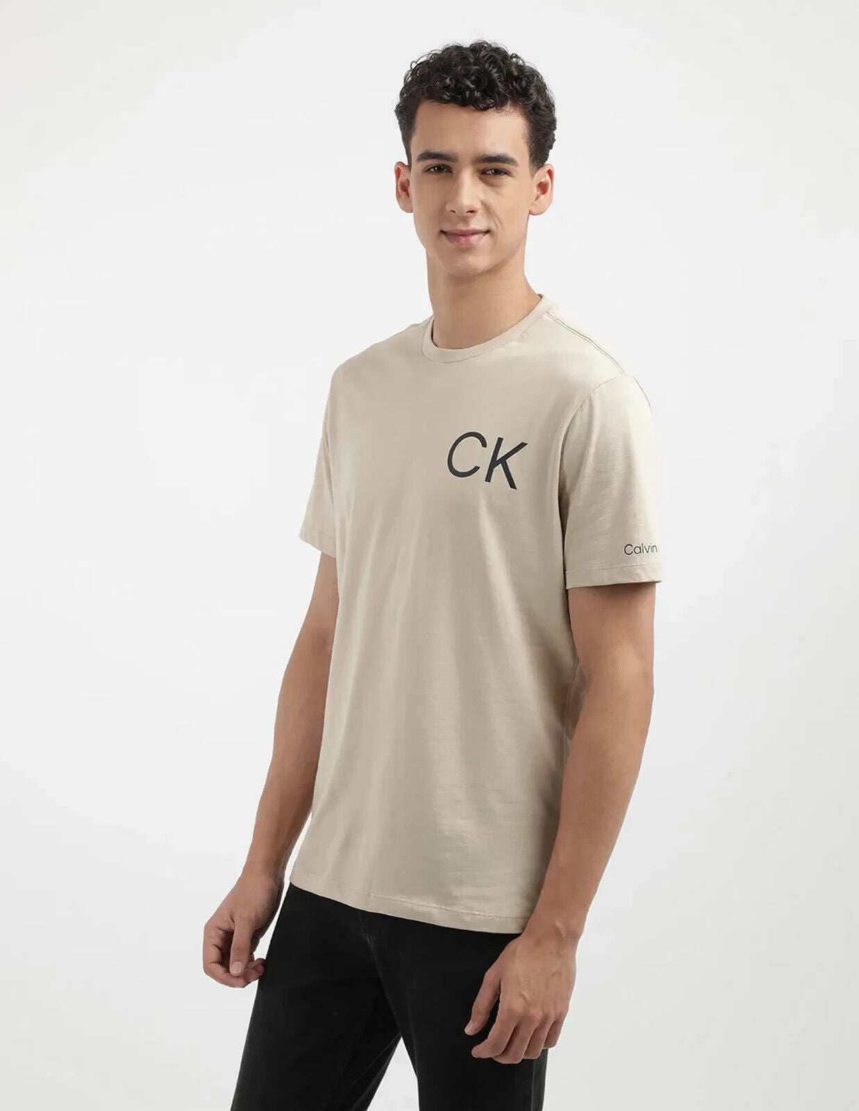 Calvin Klein Hero T-Shirt Mens White Pepper Logo Print Crew Neck Tee
