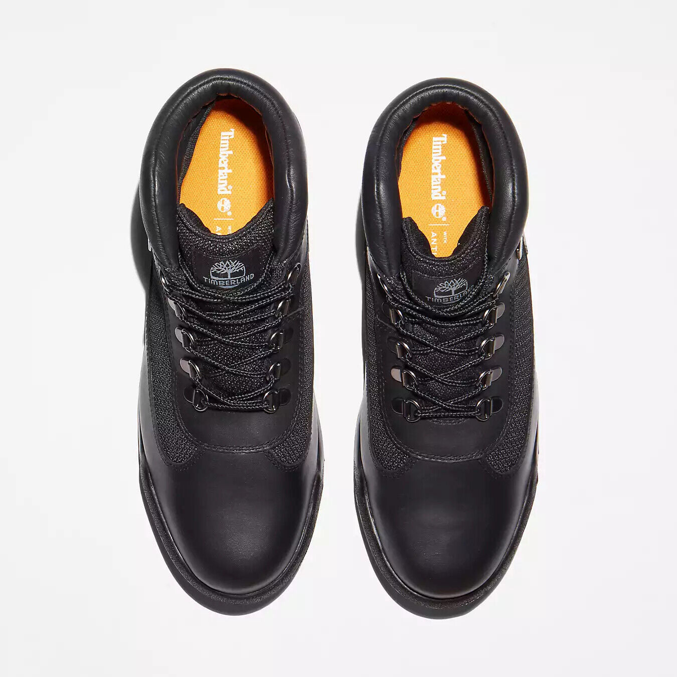 Timberland Field Boots Men's Black Leather Waterproof TimberDry