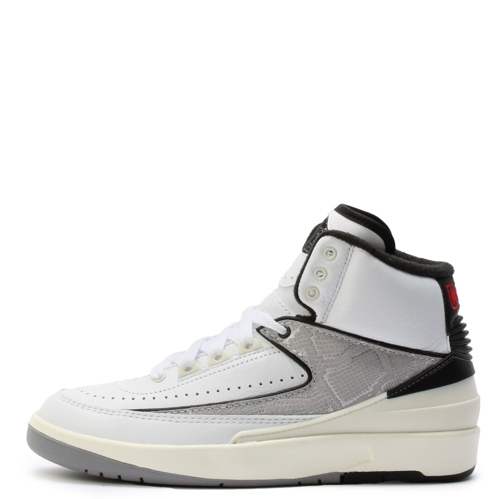 Air Jordan 2 Retro Basketball Shoes Unisex Kids White Python Print