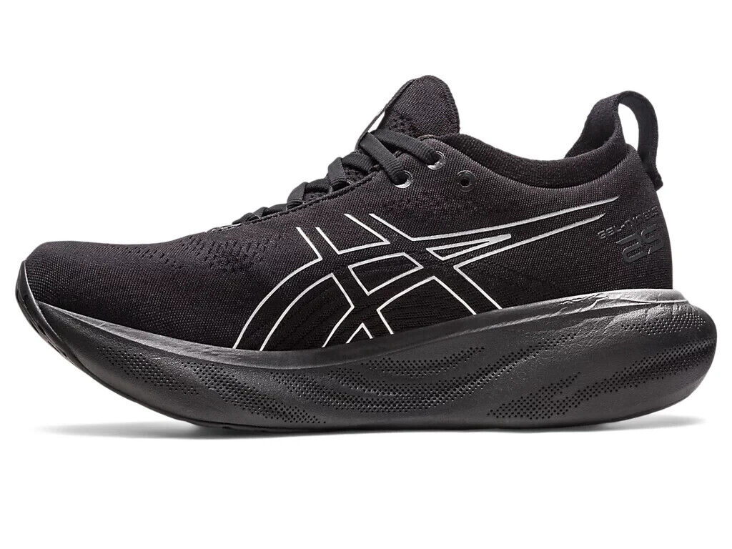 Asics Gel-Nimbus 25 Platinum Sneaker Women's Black Running Shoes