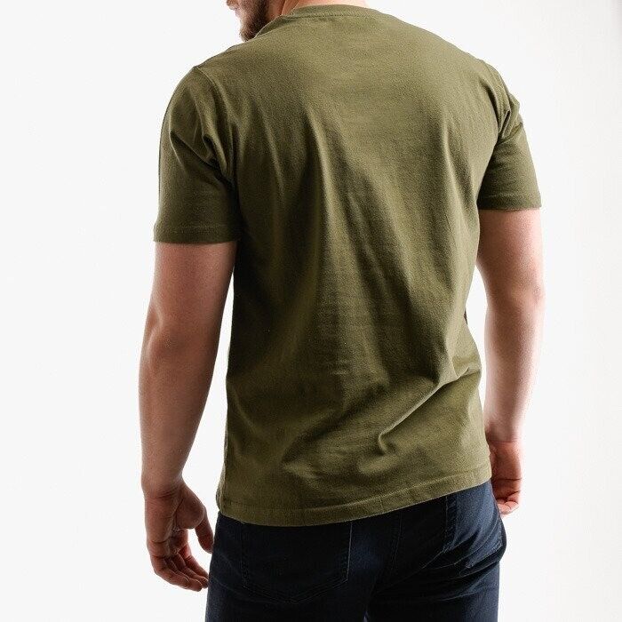Dickies T-Shirt Men's Olive Green Horseshoe Logo Crew Neck Short Sleeve Pullover