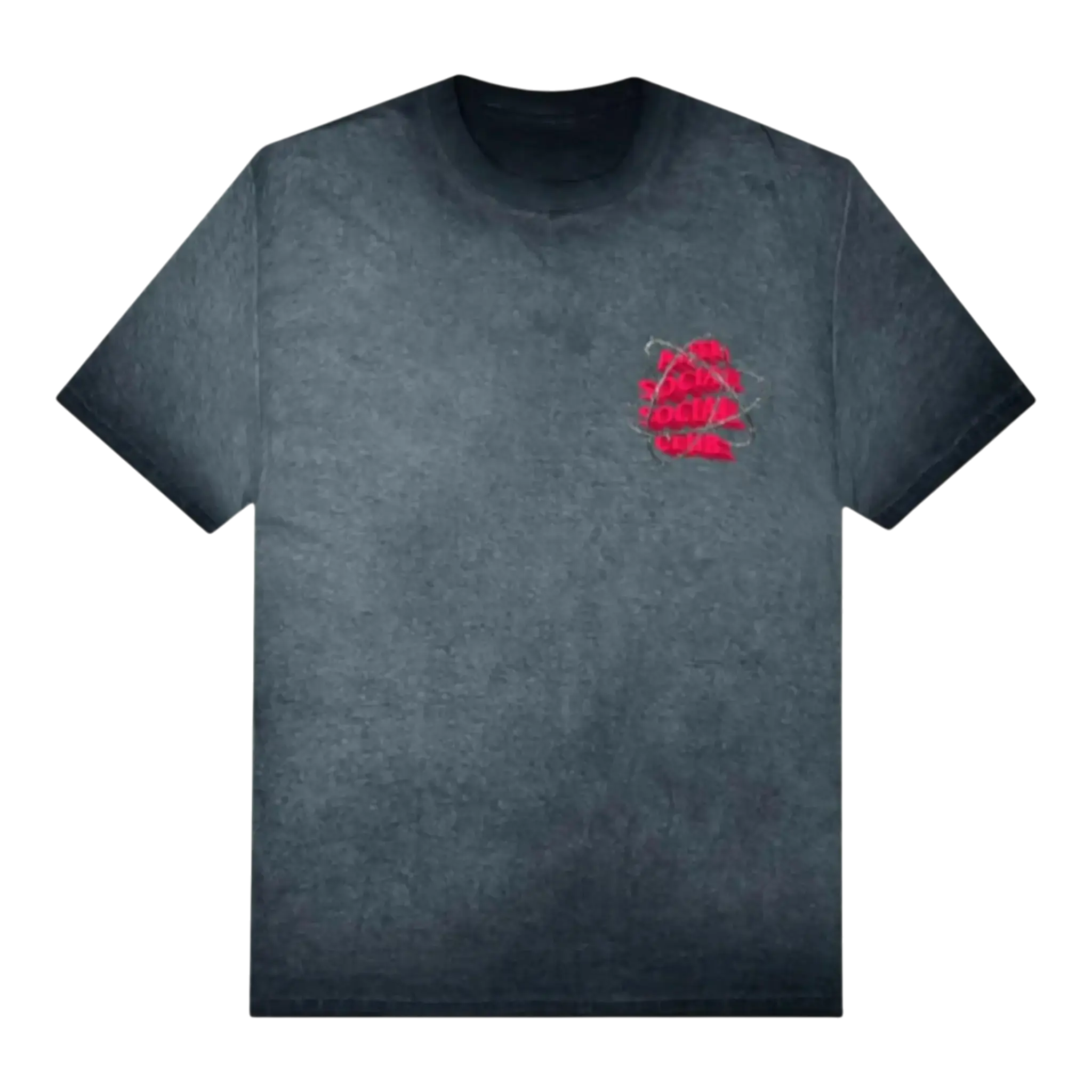 Anti Social Social Club New & Gone Men T-Shirt Black Mineral Wash Anti Social Social Club