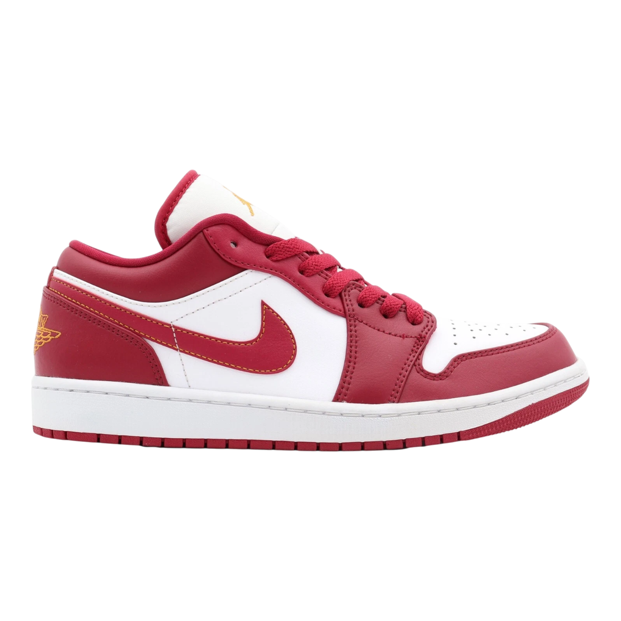 Air Jordan 1 Low Men's Shoes Cardinal Red/White/Light Curry