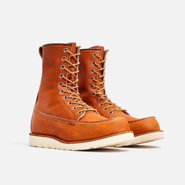 Red Wing Classic 877 Men's Oro Legacy Leather Moc Toe Rugged Lifestyle 8" Boots
