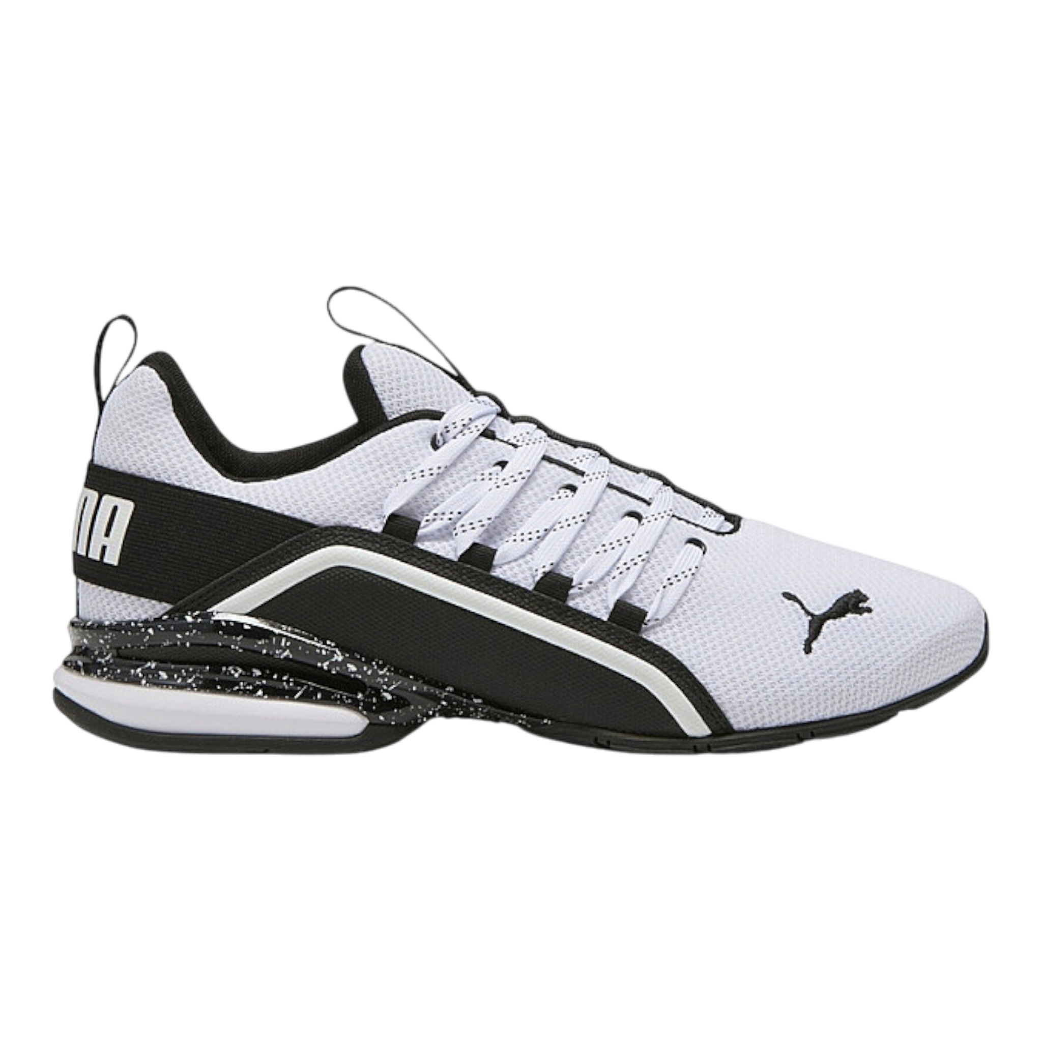 Puma Axelion Cyber City 310321-01 Sneaker Men White Black Low Top Training Shoes Puma