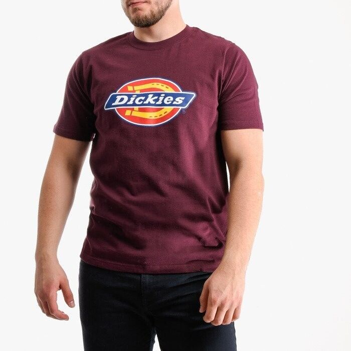 Dickies T-Shirt Men's Purple Horseshoe Logo Crew Neck Short Sleeve Pullover