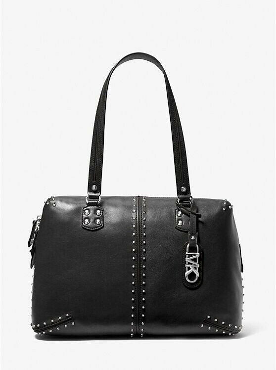 Michael Kors Astor Tote Bag Women's Large Black Leather Studded.