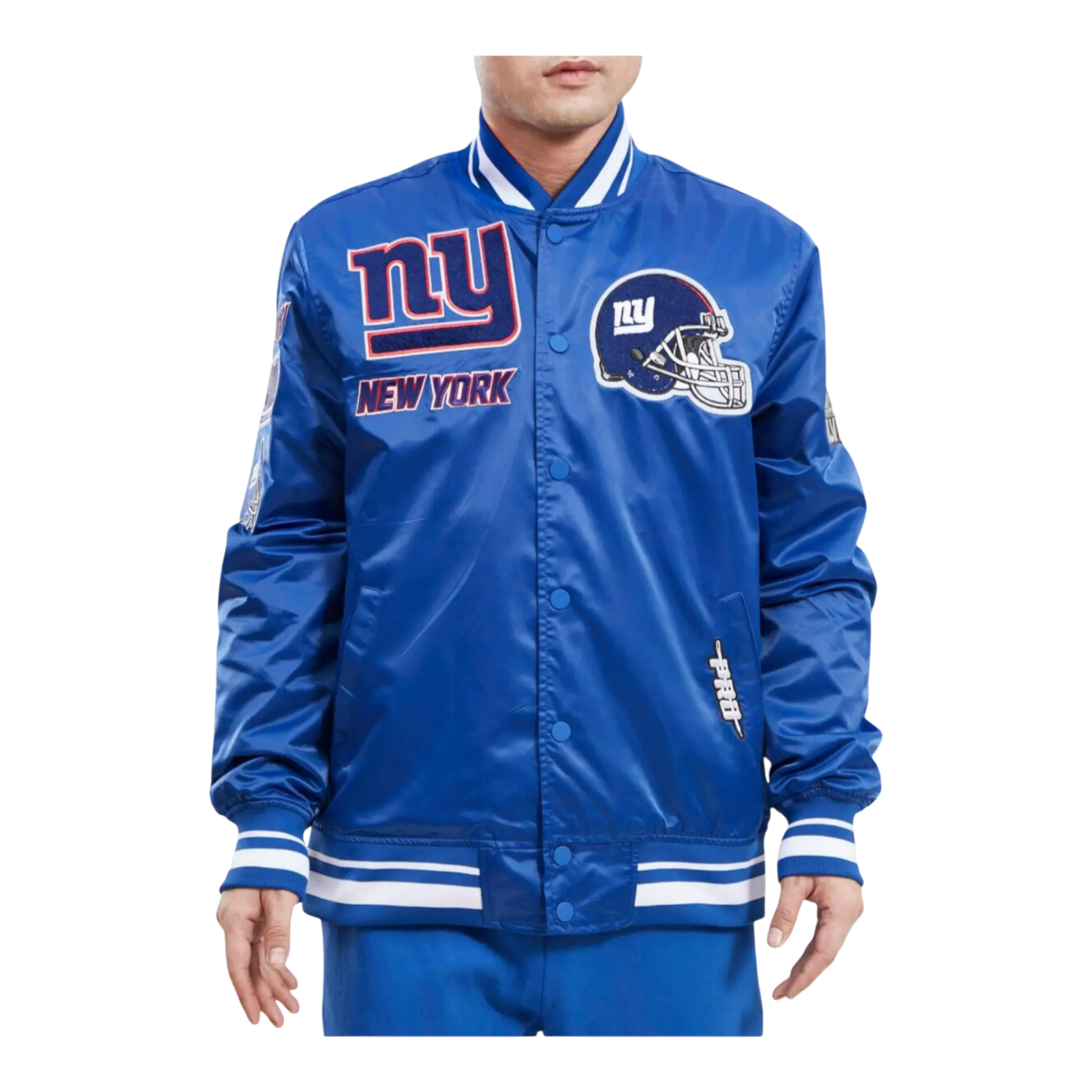 Pro Standard NFL New York Giants Mash Up Logo Satin Men's Jacket Pro Standard