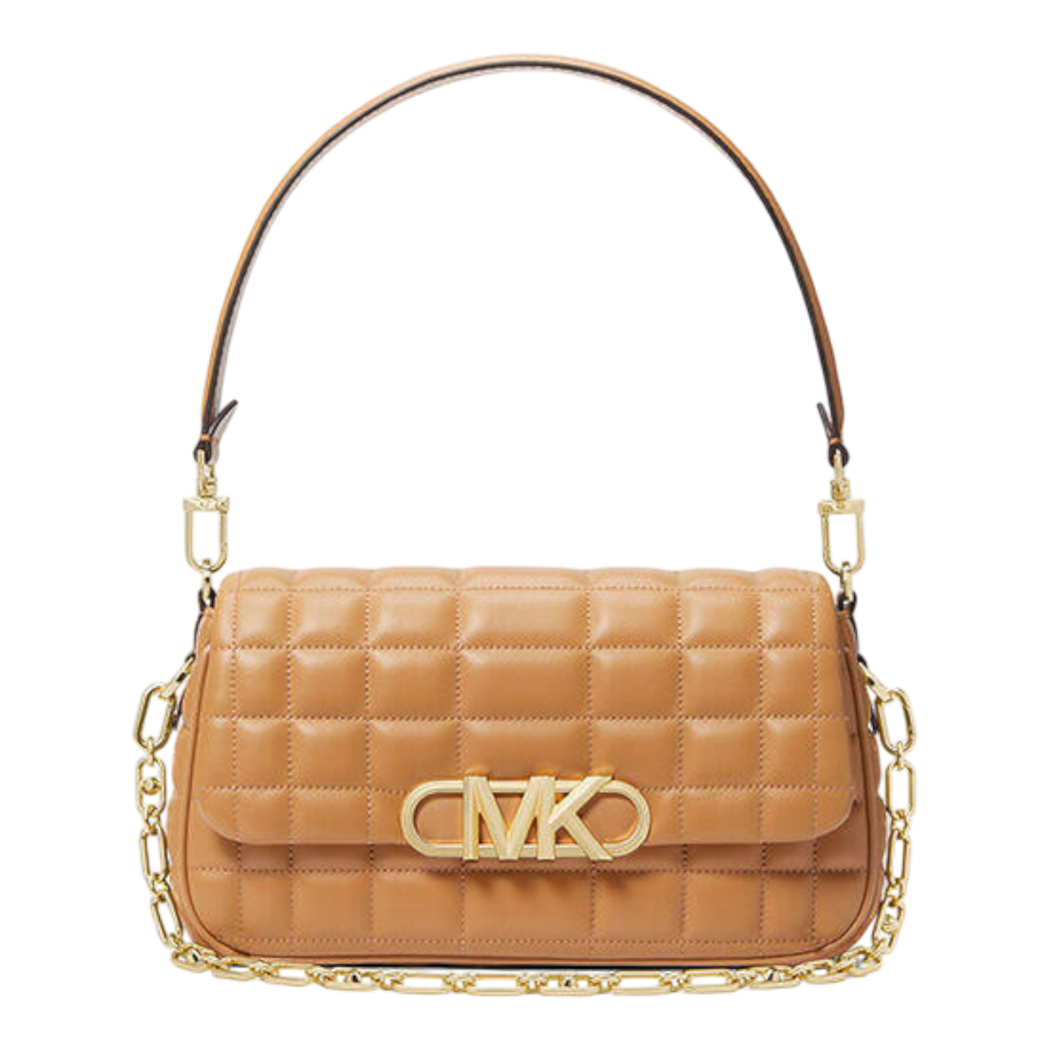Michael Kors Parker Shoulder Bag Women Medium Pale Peanut Leather Michael Kors