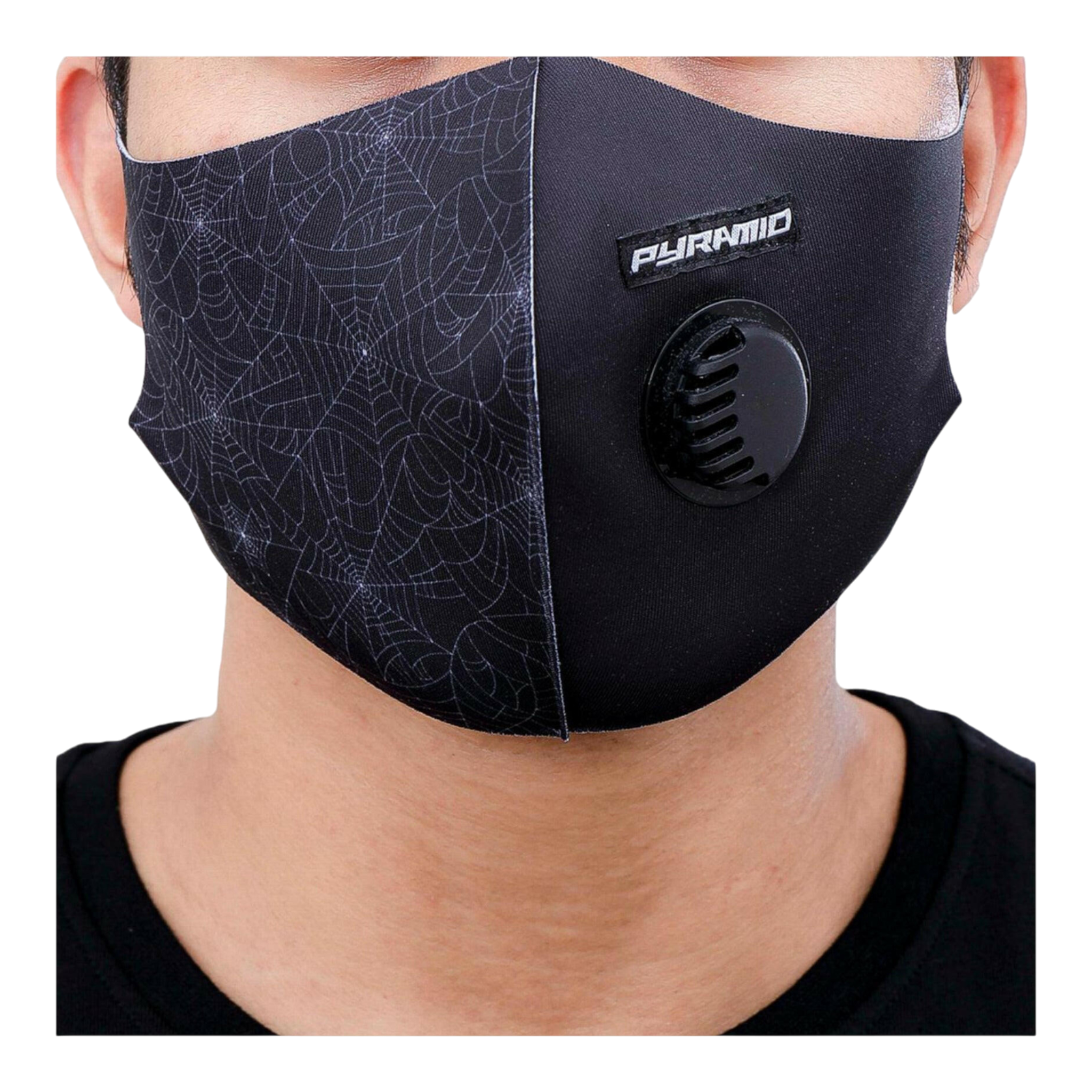 Black Pyramid Spider Web Face Mask Black Pyramid