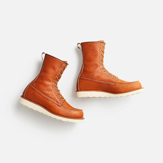 Red Wing Classic 877 Men's Oro Legacy Leather Moc Toe Rugged Lifestyle 8" Boots