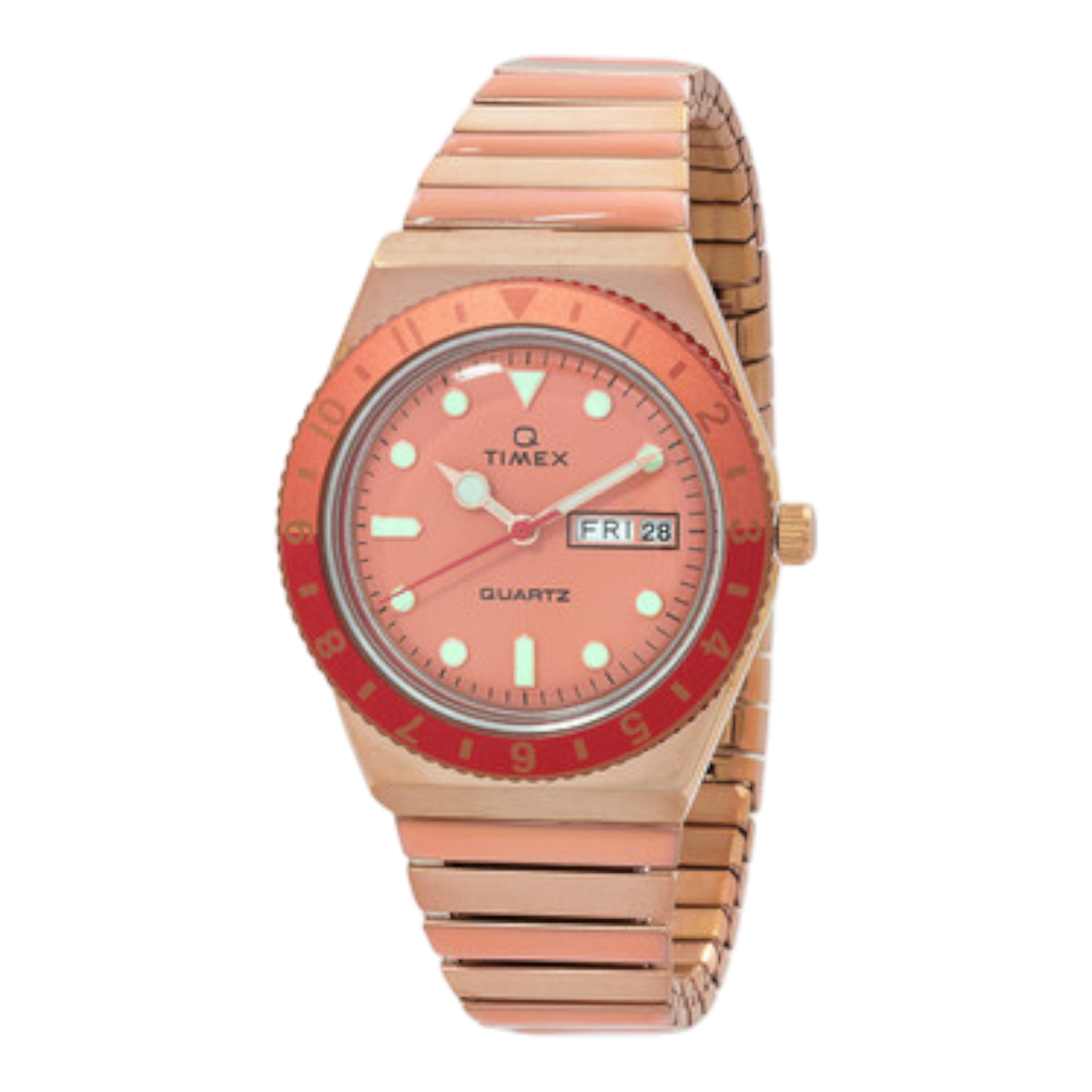 Timex Q Malibu 36mm Stainless Steel Expansion Band Women's Watch Timex