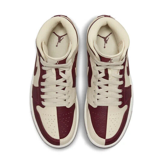 Air Jordan 1 Mid SE Sneaker Women's Beach Cherrywood Basketball Shoes