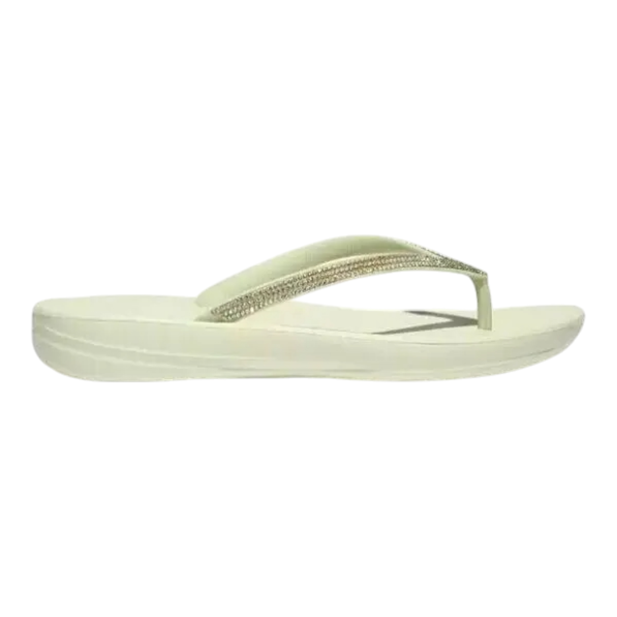 FitFlop Iqushion DG5-A32 Flip Flop Sandals Women's Minty Green Ombre Sparkle FitFlop