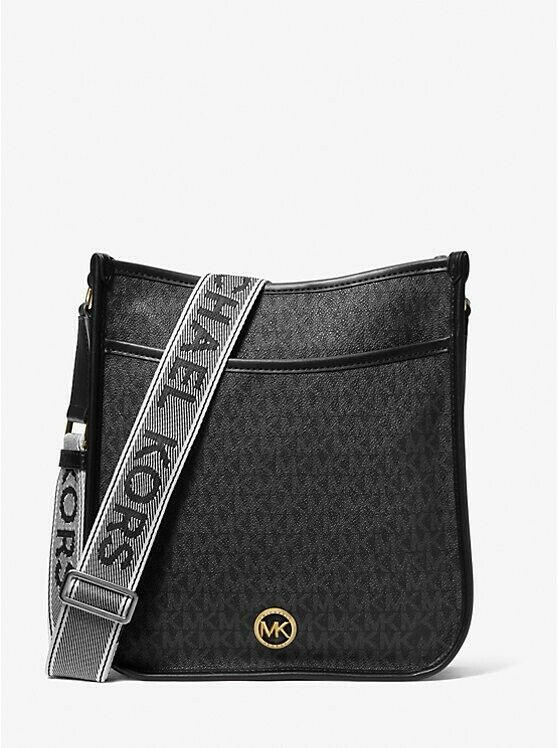Michael Kors Luisa Messenger Bag Women Large Black Cross Body Bag.