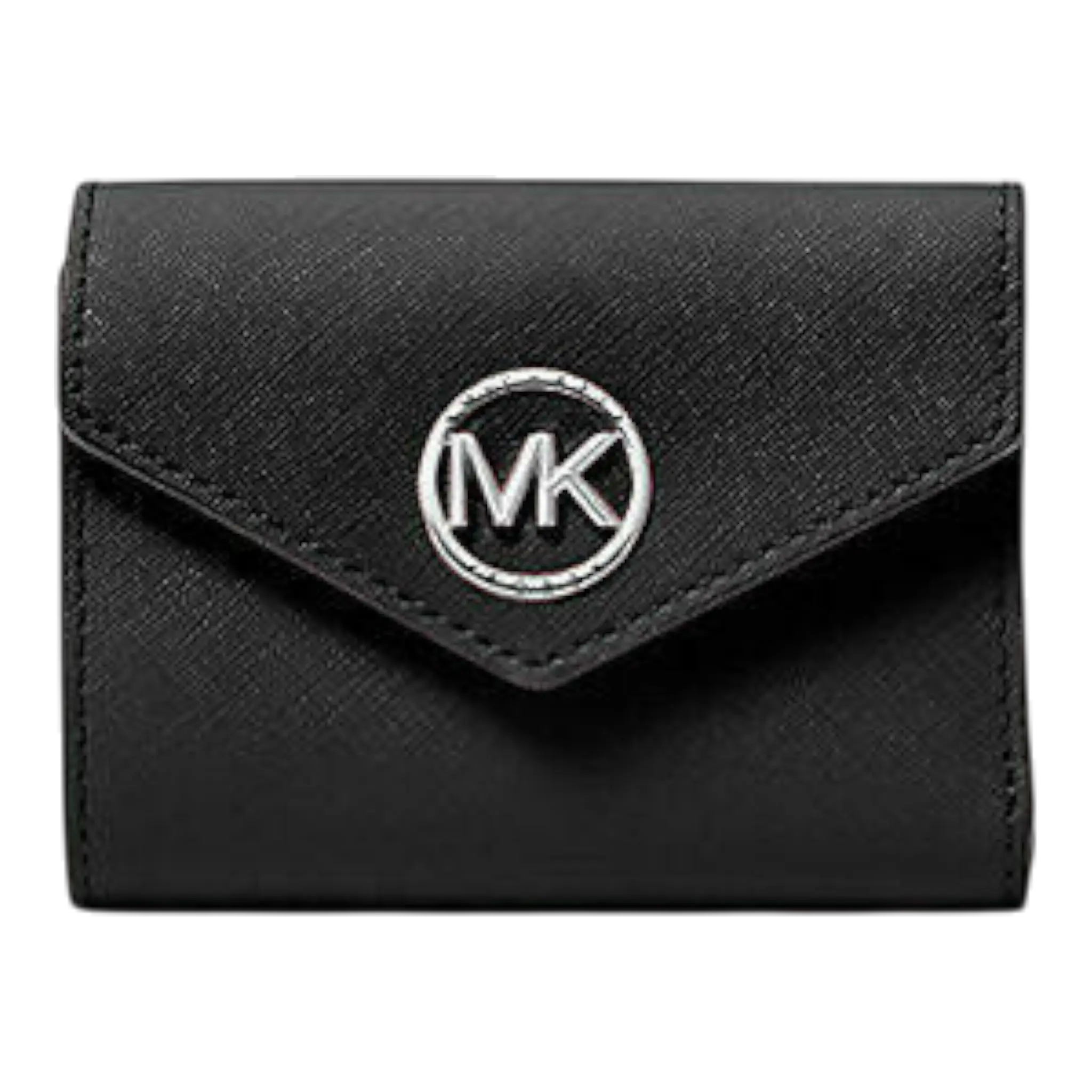 Michael Kors Greenwich Wallet Women's Black Leather Tri-Fold Michael Kors