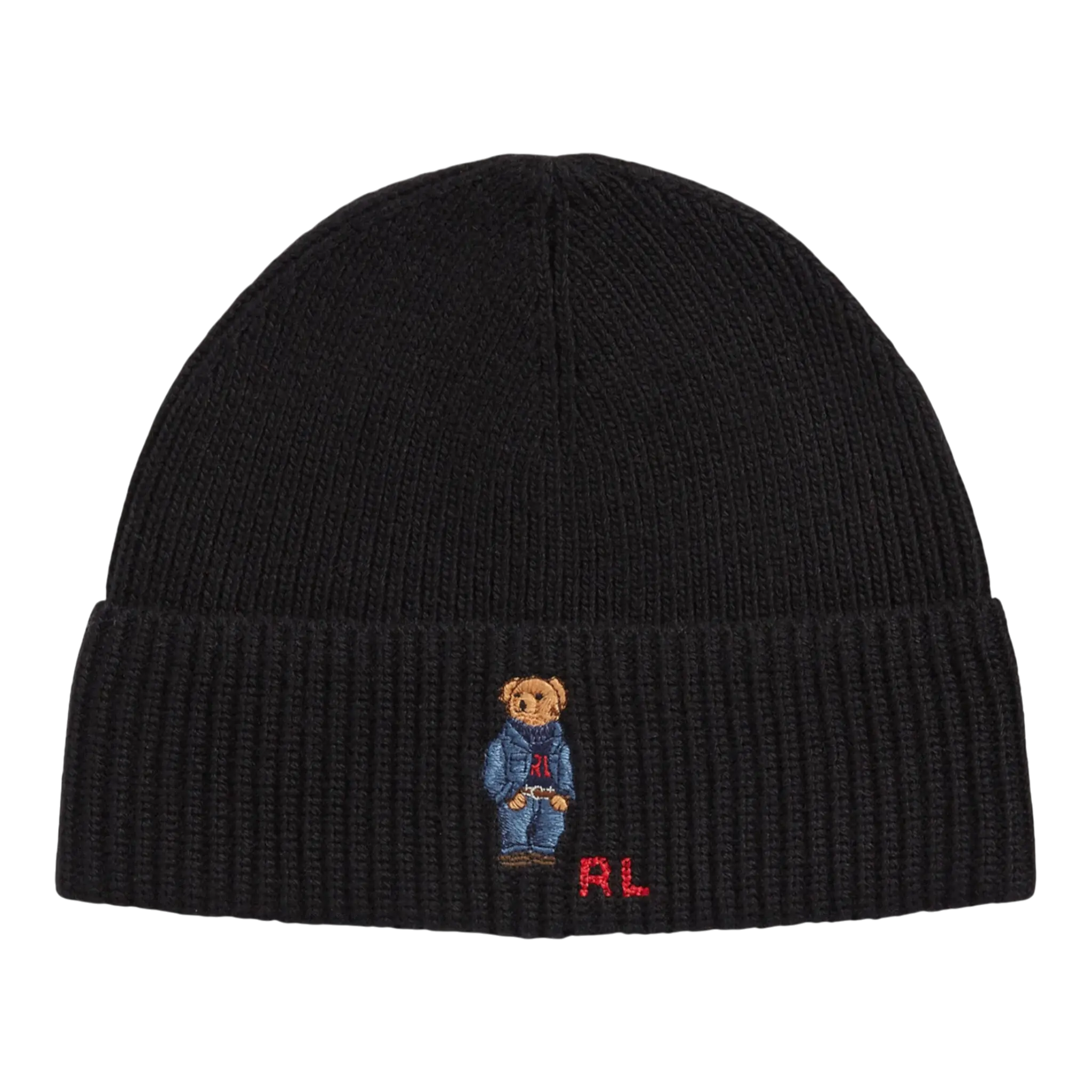 Polo Ralph Lauren Solid Denim Bear Rib-Knit Beanie Polo Ralph Lauren