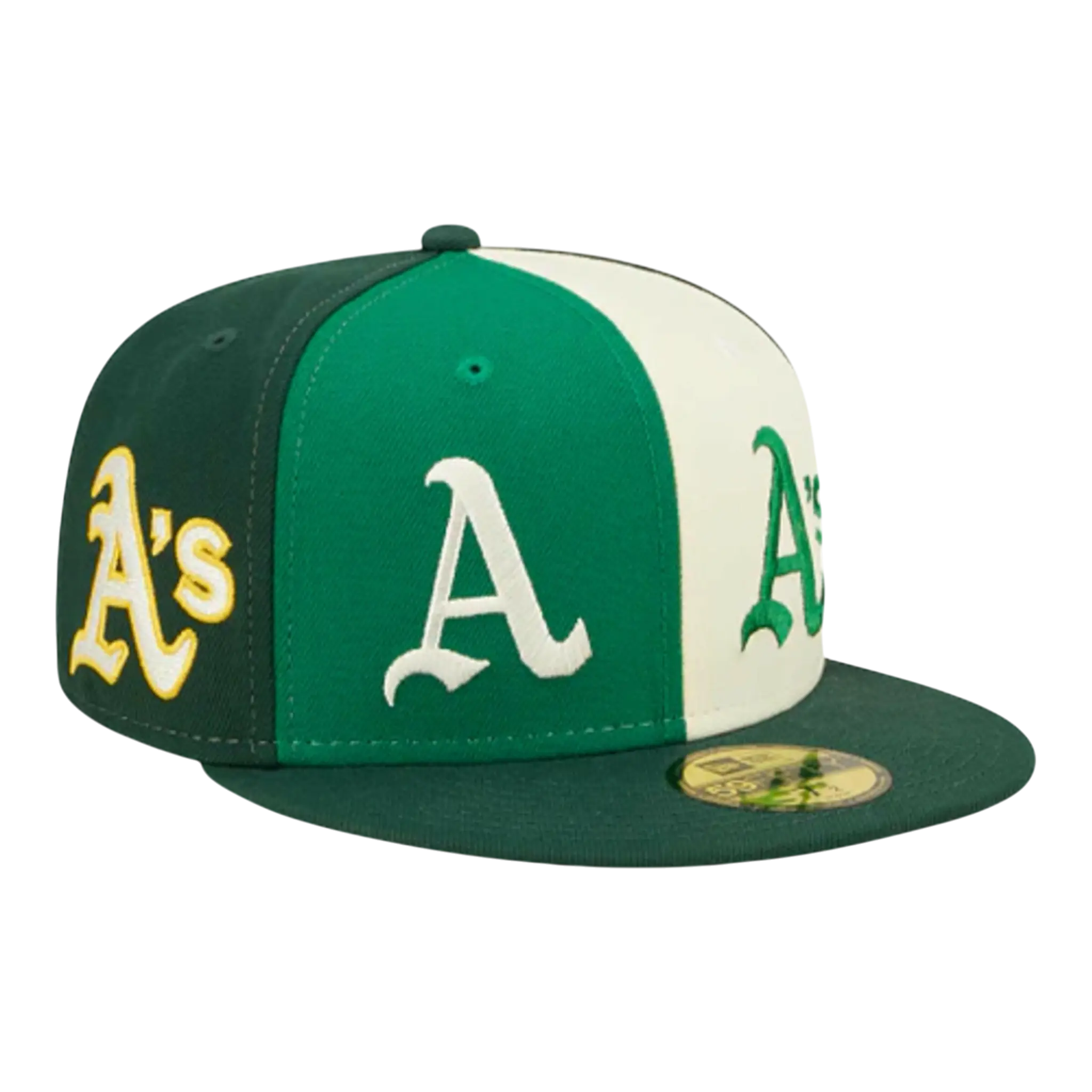 New Era 59Fifty MLB Oakland Athletics Logo Pinwheel Fitted Hat New Era
