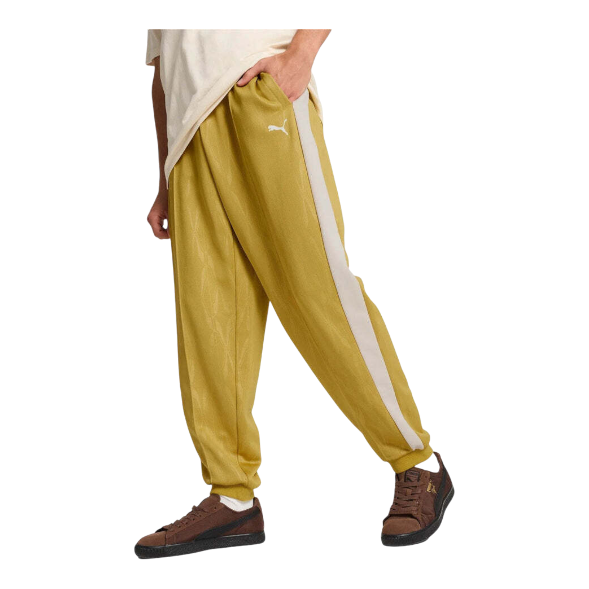 Puma The NeverWorn IV T7 628462-21 Track Pants Men's Golden Fog Elastic Waist