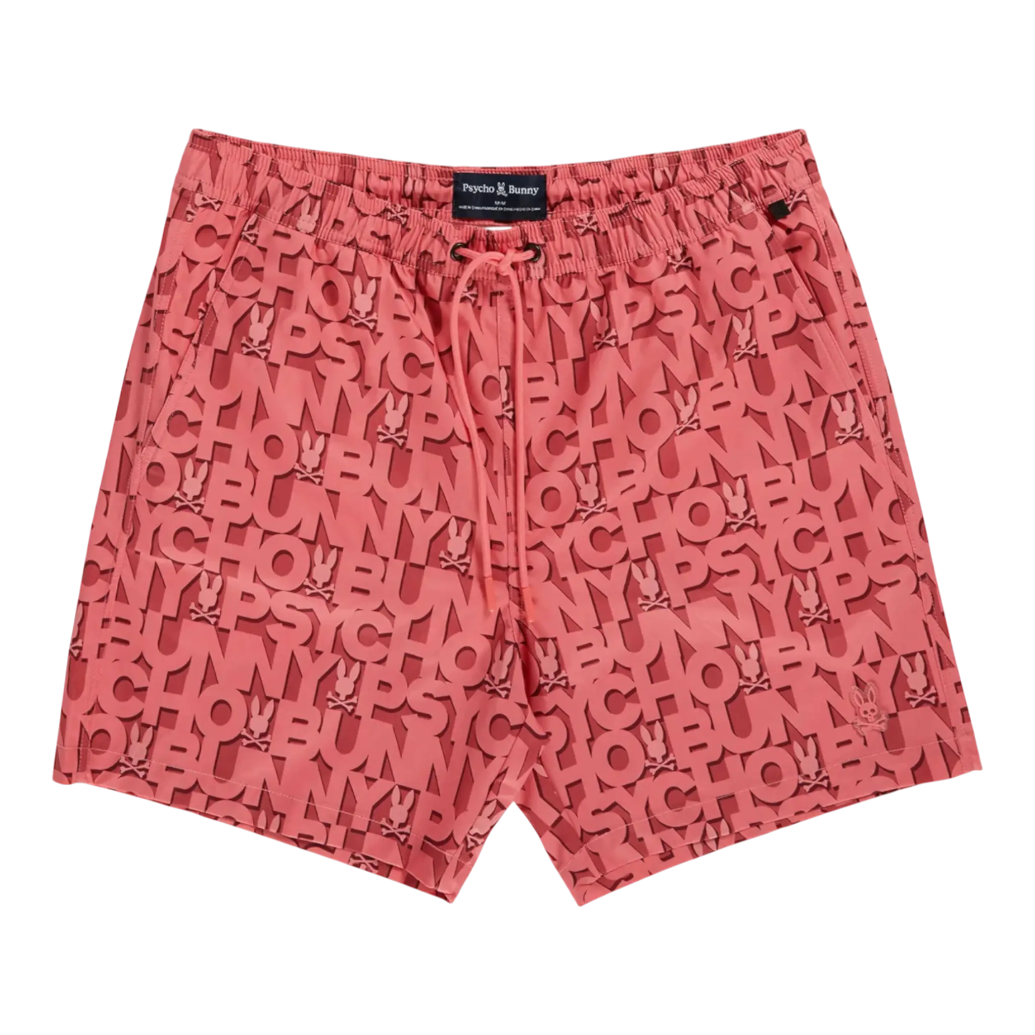 Psycho Bunny Damon All Over Print Men's Swim Trunks Psycho Bunny