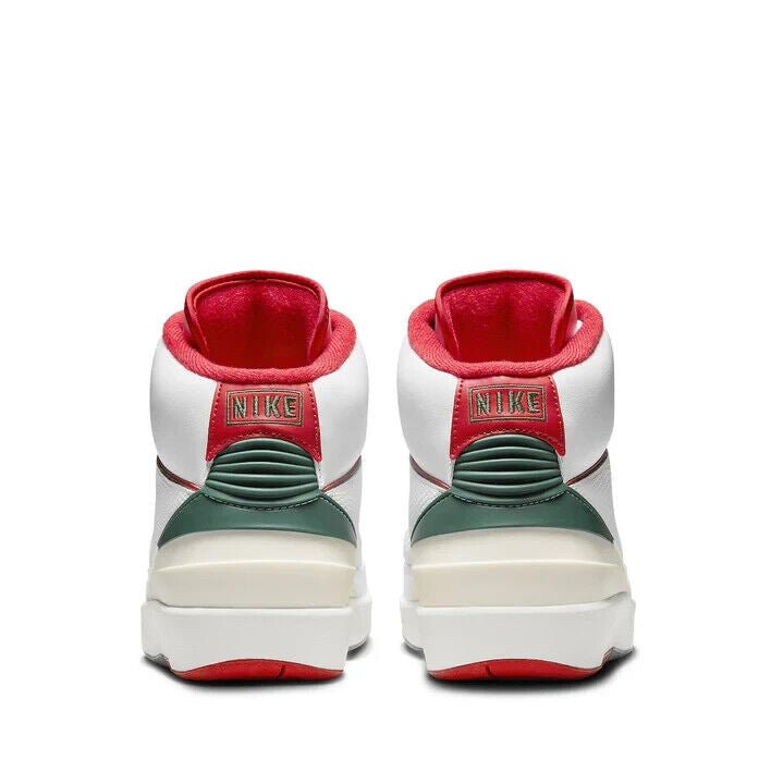 Air Jordan 2 Retro Sneaker Unisex Kids White Red Basketball Shoes