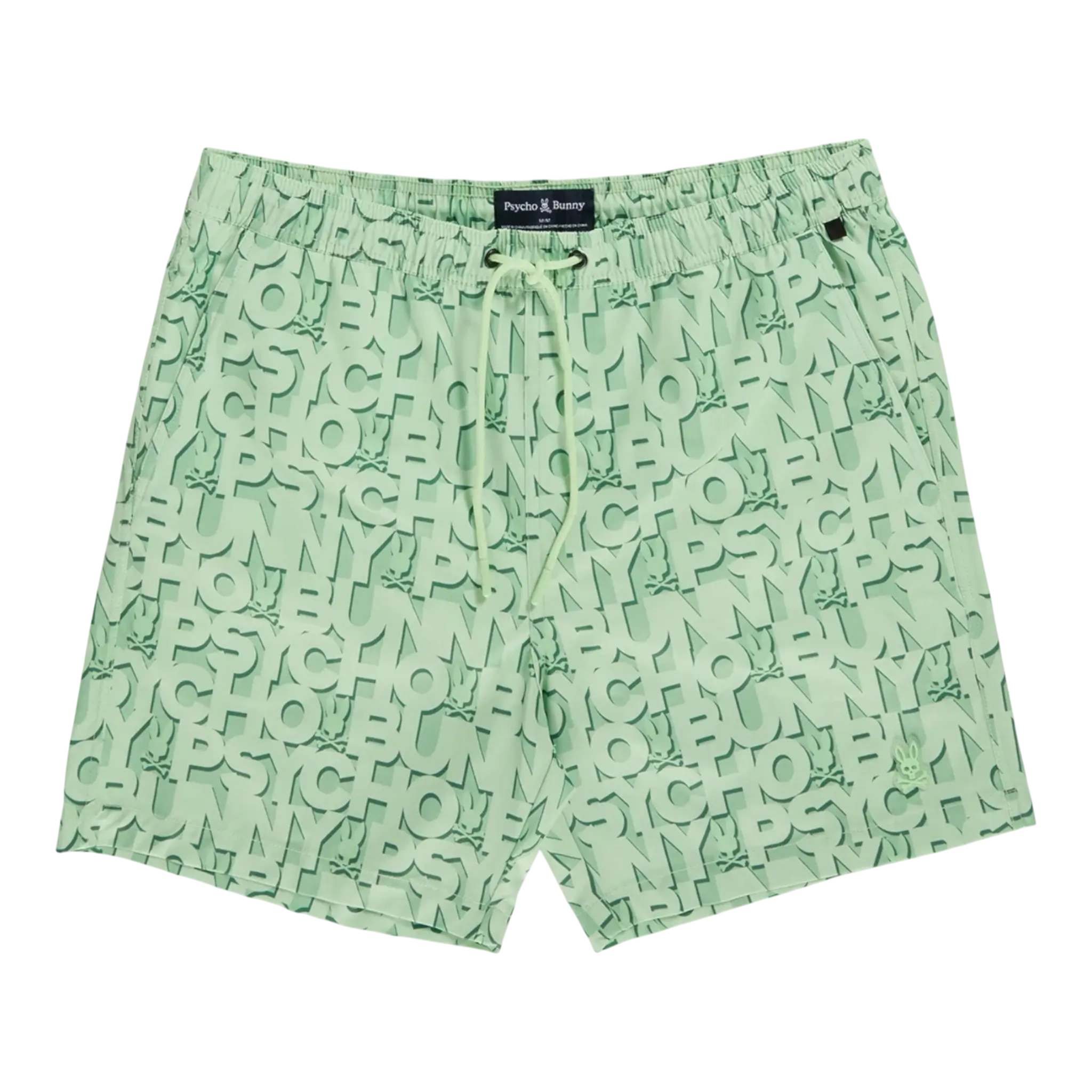 Psycho Bunny Damon All Over Print Men's Swim Trunks Psycho Bunny