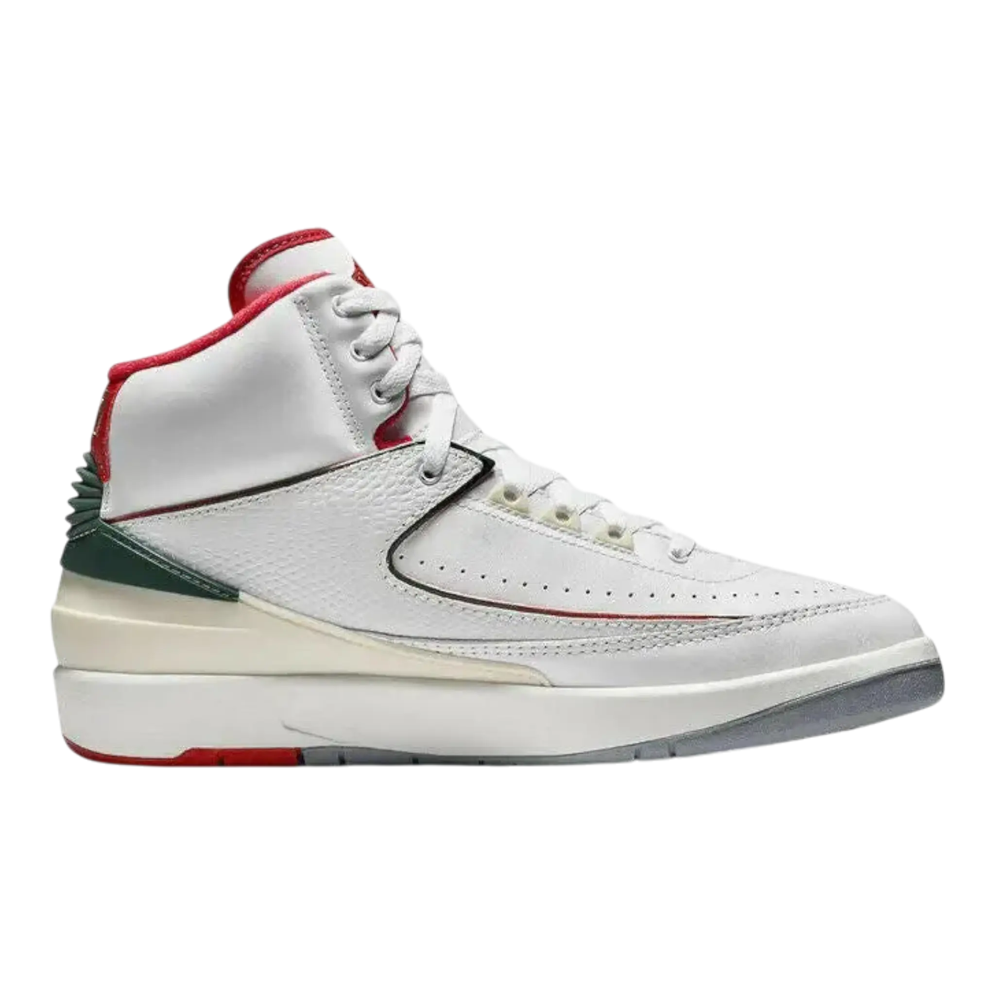 Air Jordan 2 Retro Sneaker Unisex Kids White Red Basketball Shoes Jordan