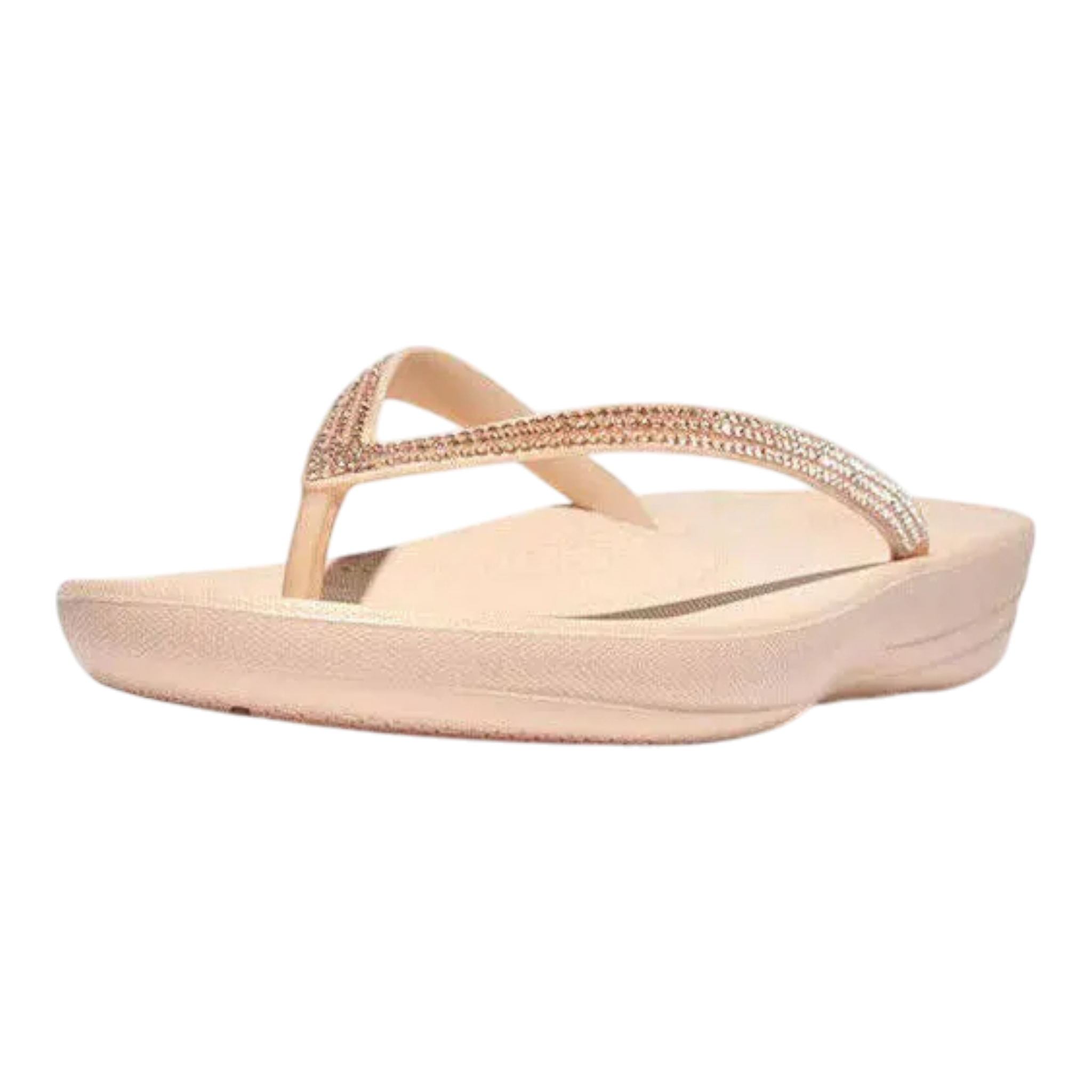 FitFlop Iqushion Flip Flop Sandals Women Rose Foam Ombre Sparkle Slipper FitFlop