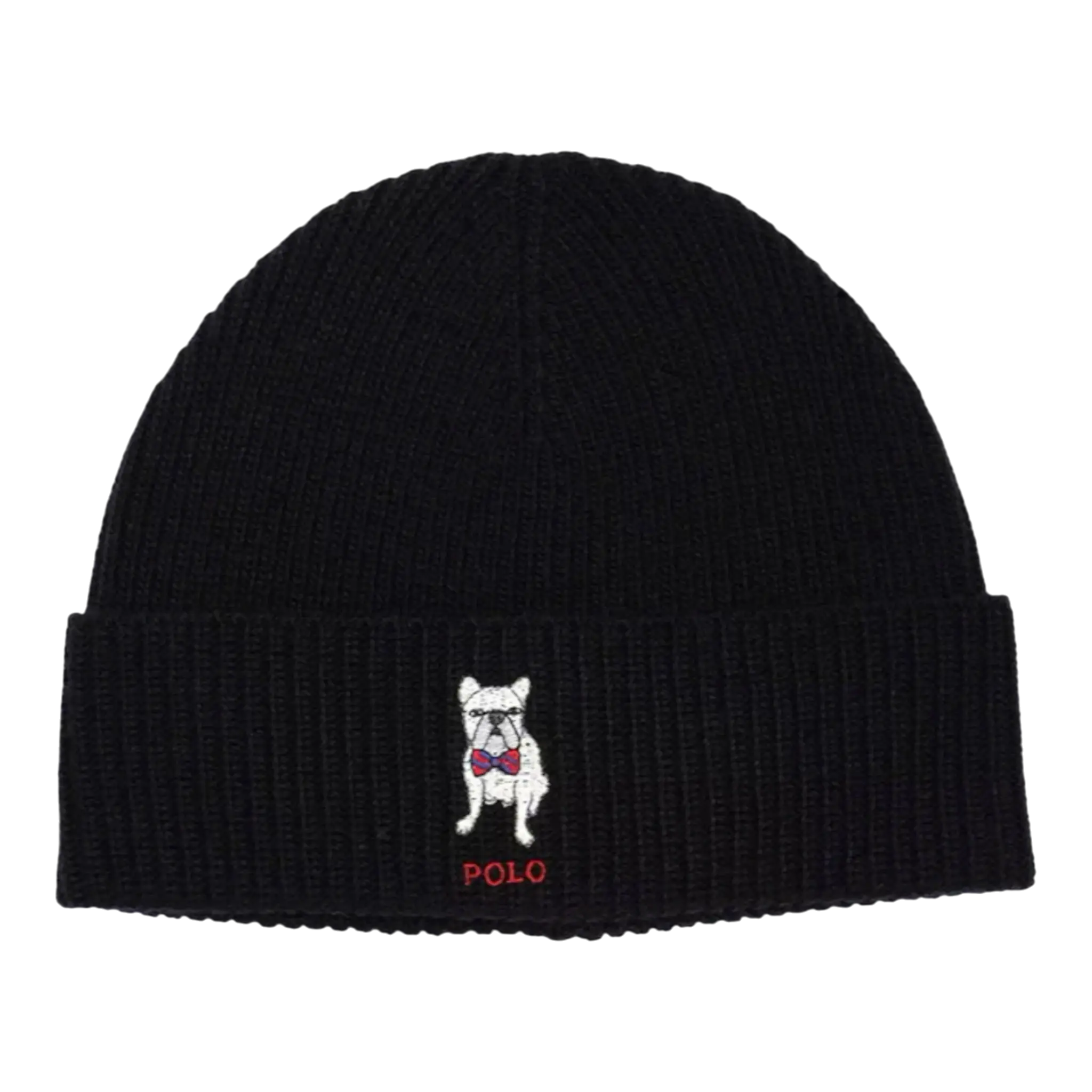 Polo Ralph Lauren Embroidered Frenchie Rib-Knit Beanie Polo Ralph Lauren