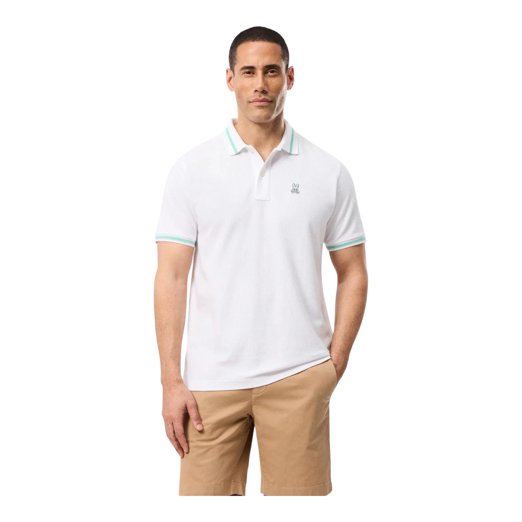 Psycho Bunny Irving Pique Polo Men’s Shirt – White