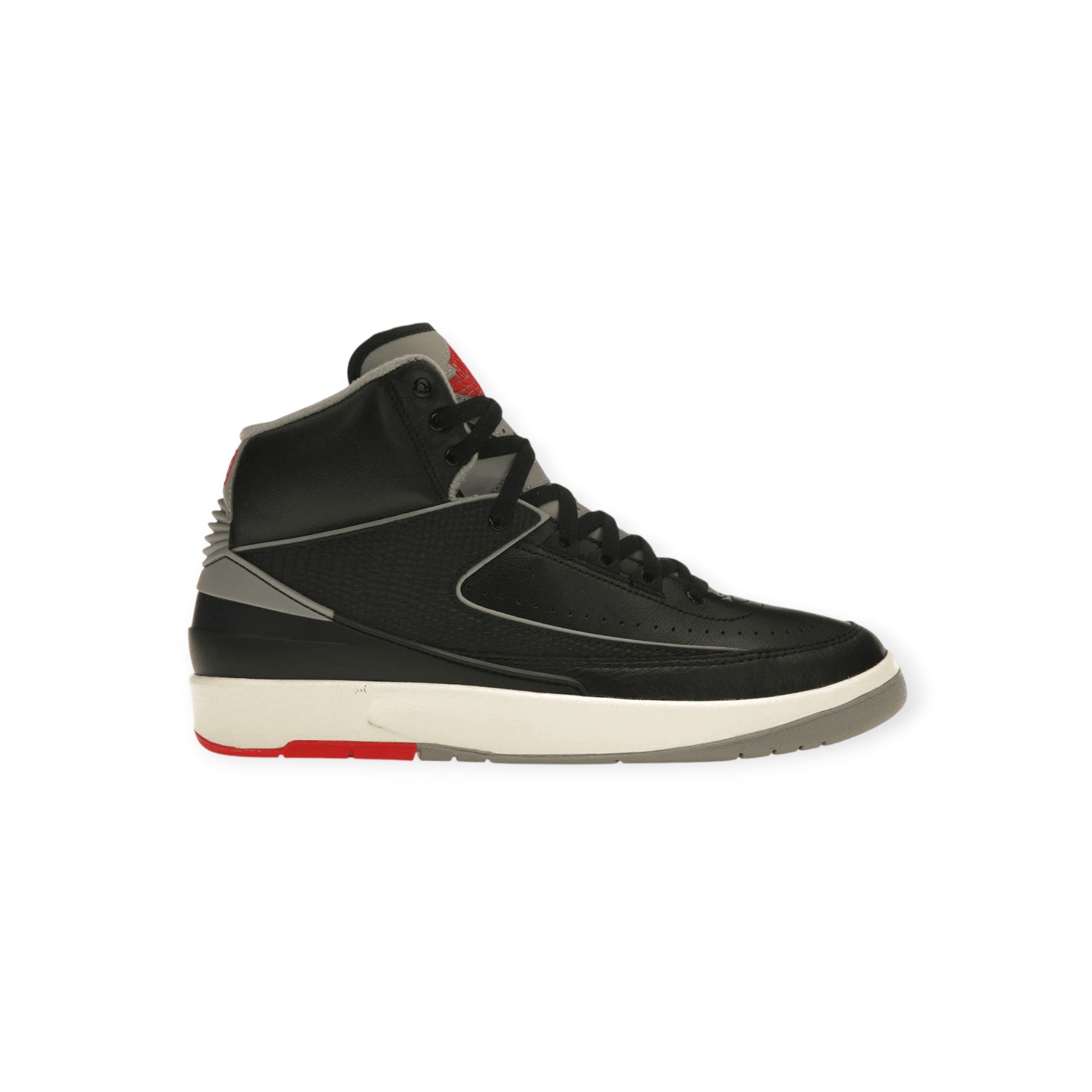 Air Jordan 2 Retro Sneaker Big Kids 7 Black High Top Training Shoes