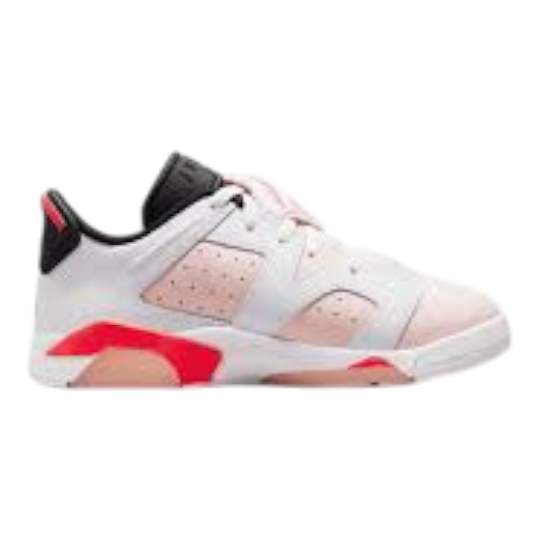 Jordan 6 Retro Low Kids Shoes White/Infrared 23/Black/Atmosphere
