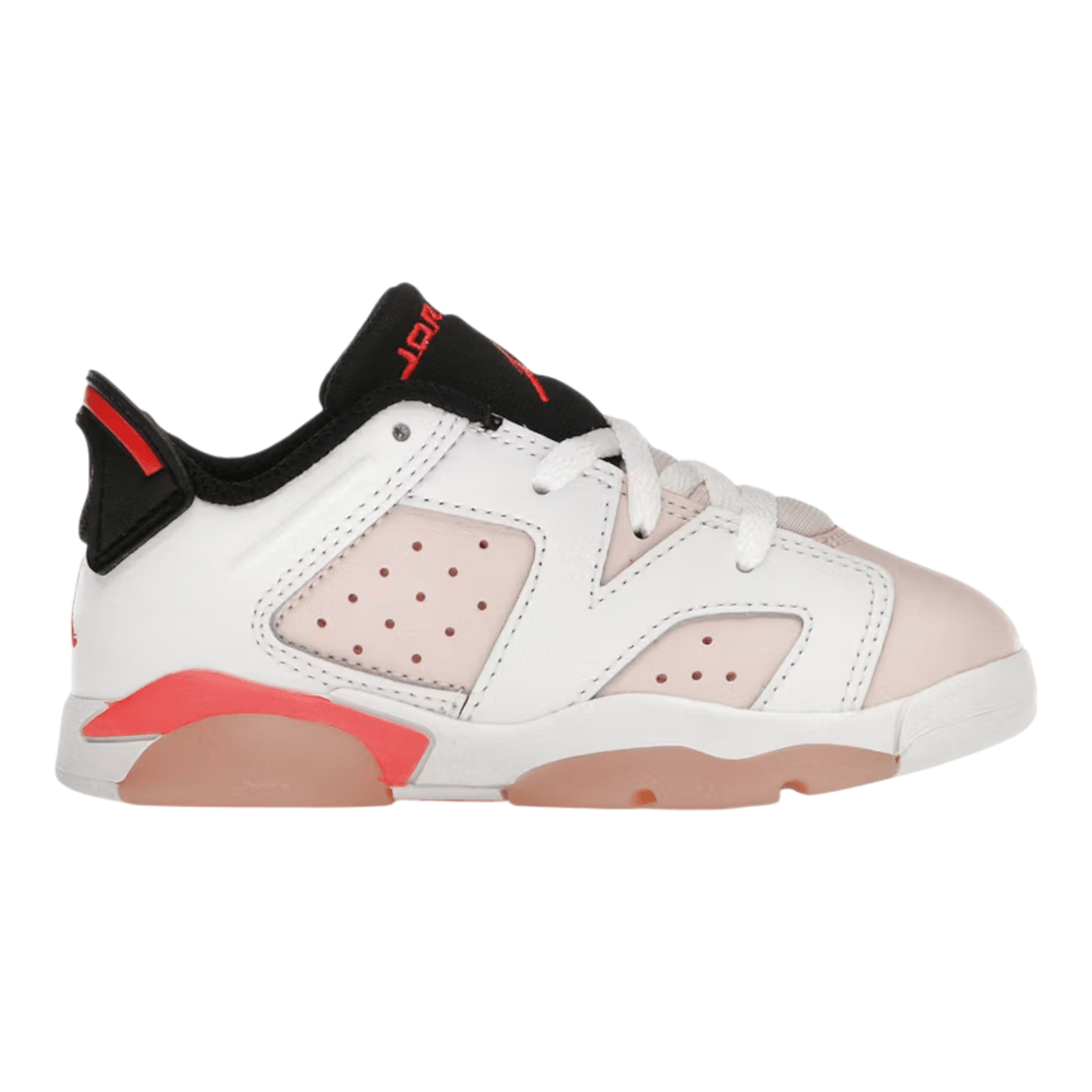 Jordan 6 Retro Low Toddler Shoes White/Infrared 23/Black/Atmosphere
