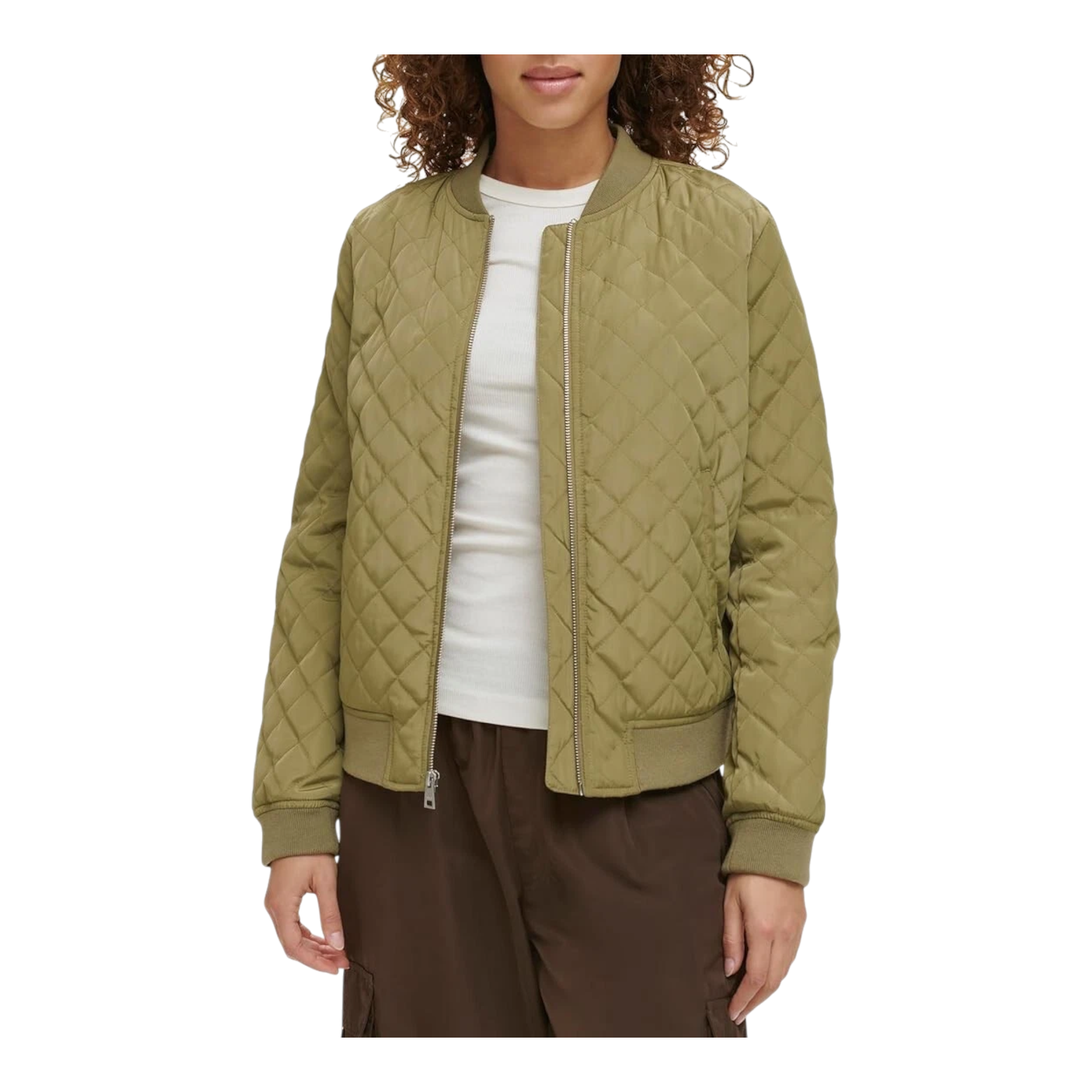 Levi’s Diamond Quilted Bomber Women’s Jacket Olive Tree