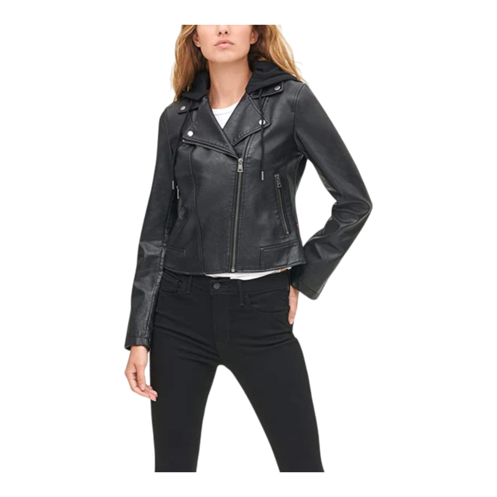 Levi’s Faux Leather Classic Asymmetrical Motorcycle Jacket Women’s Black