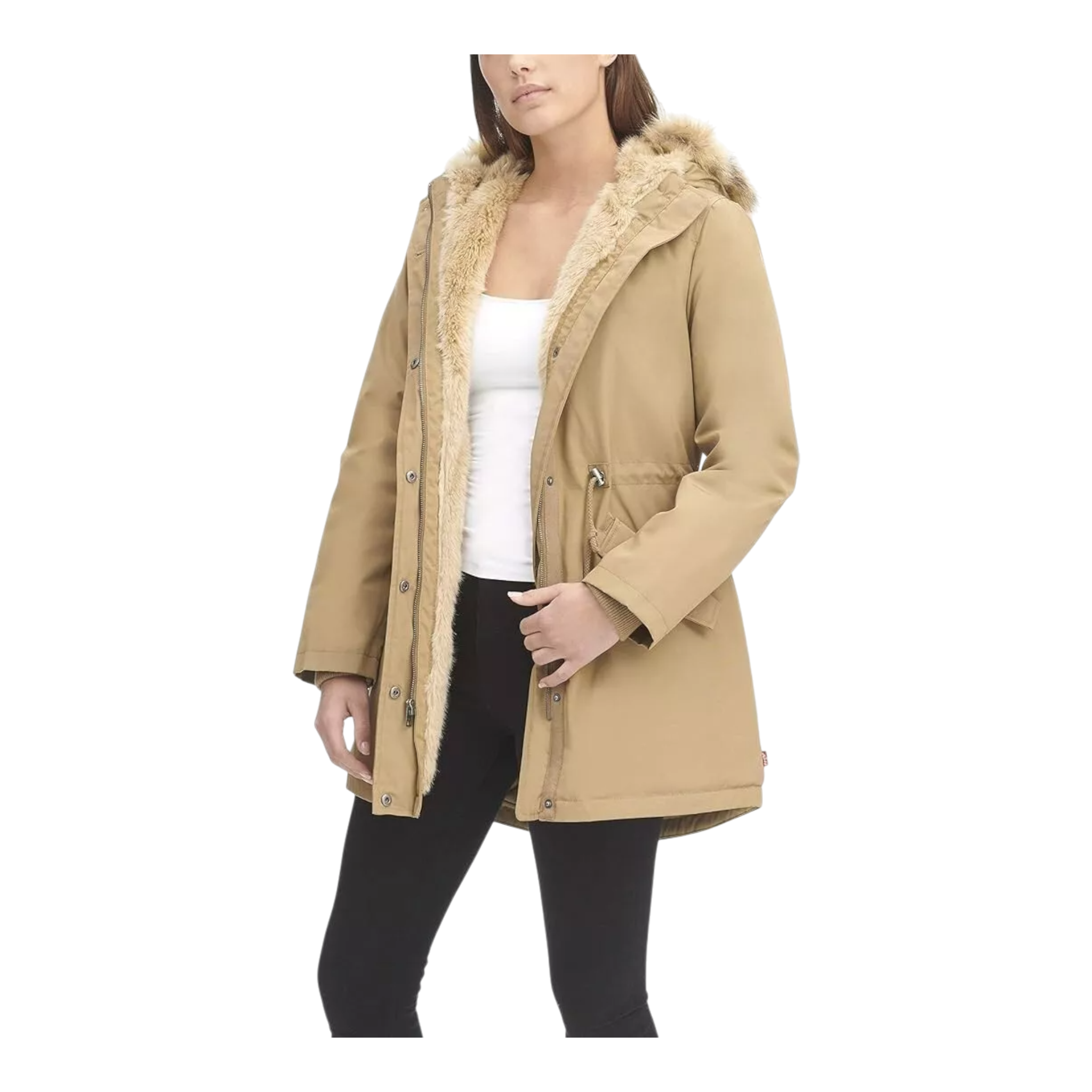 Levi's Arctic Fur Parka Jacket Women’s Tan