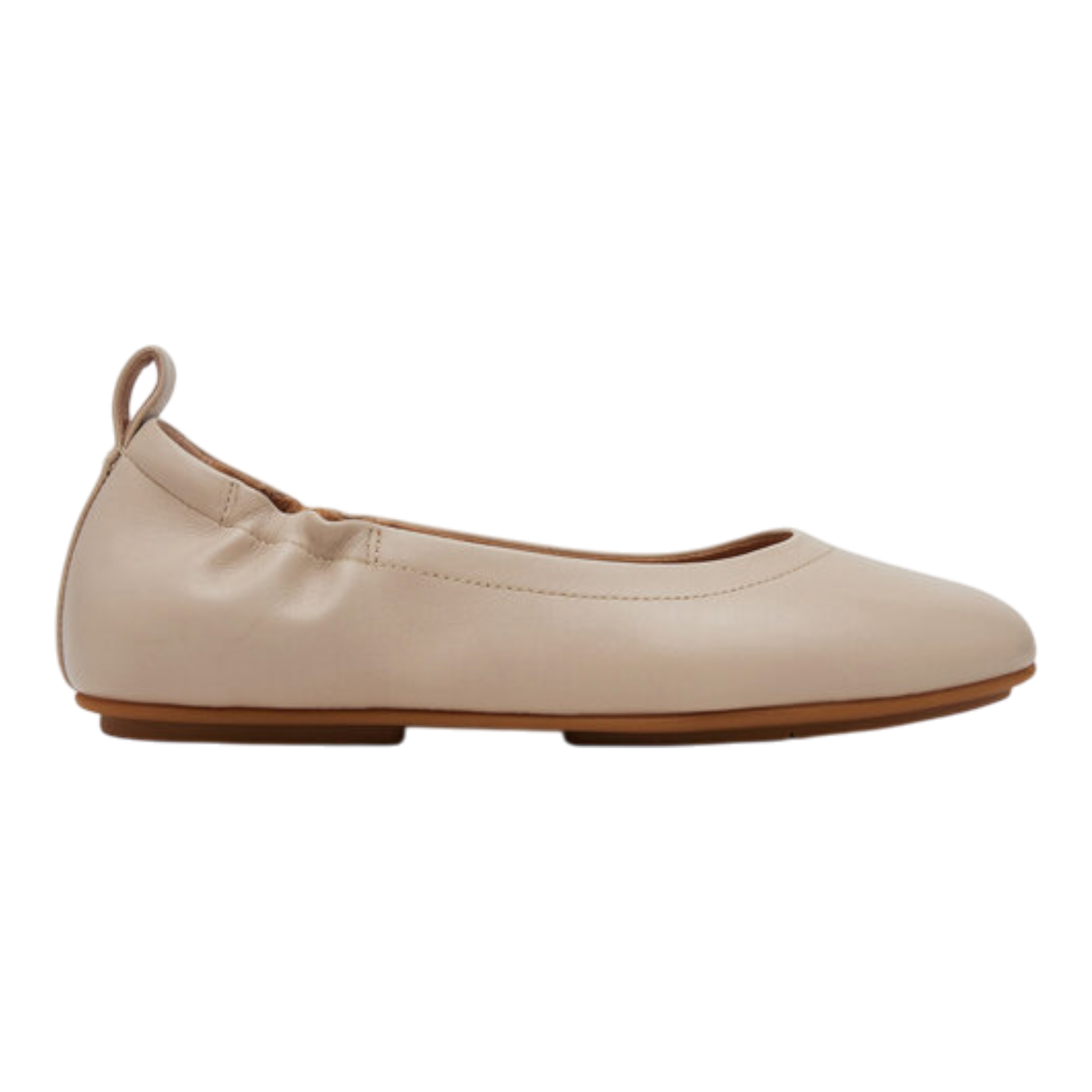 FitFlop Allegro Women’s Ballerina Flat – Stone Beige Leather