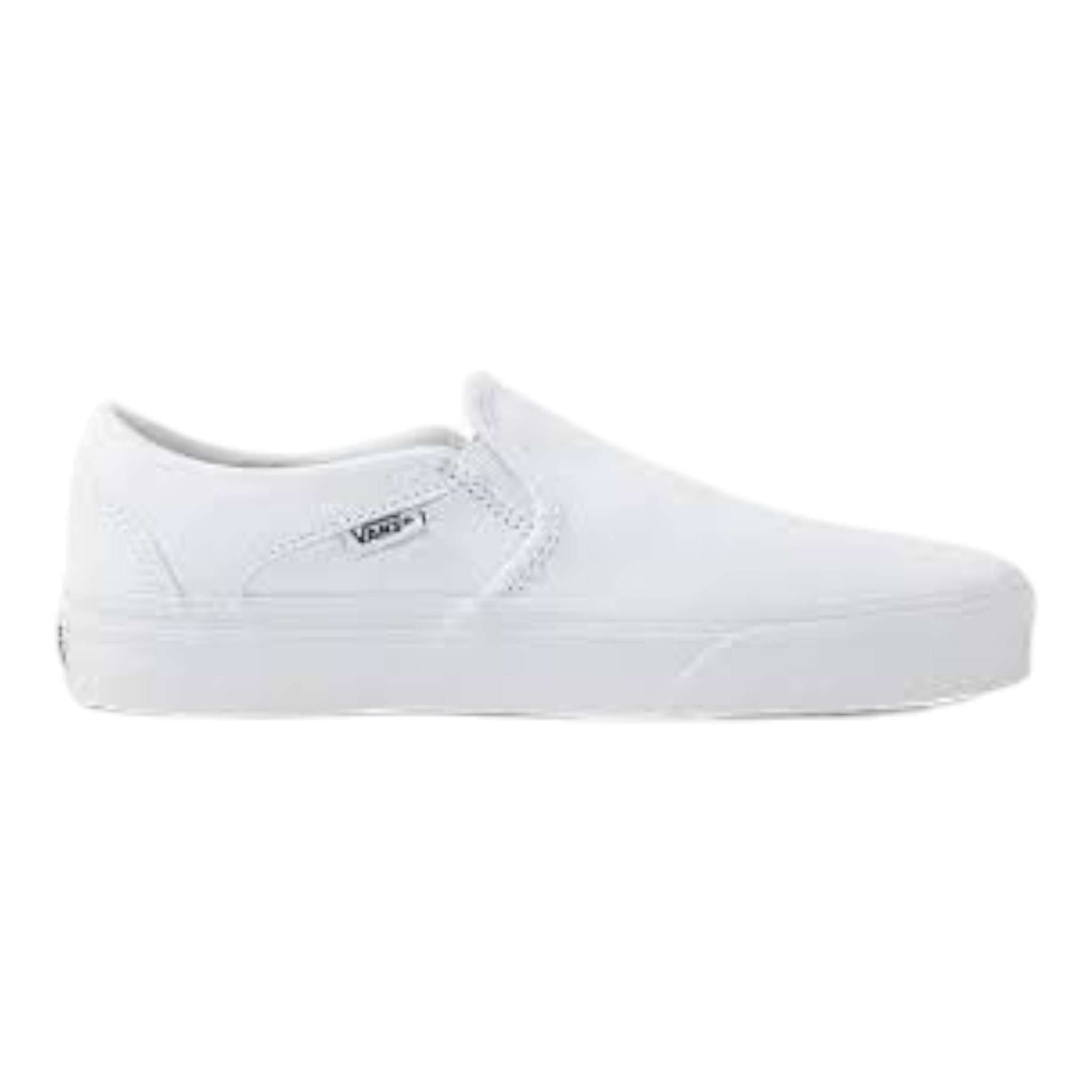 Vans Asher Unisex Slip-On Sneakers True White Canvas