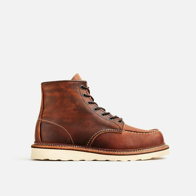 Red Wing Classic 1907 Men's Copper Rough & Tougs Leather Moc Toe 6" Boots.