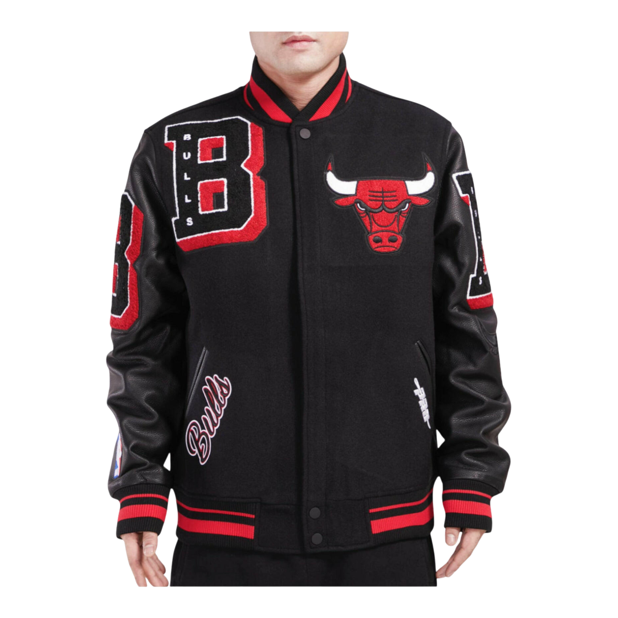 Pro Standard NBA Chicago Bulls Mash Up Logo Varsity Men's Jacket Pro Standard