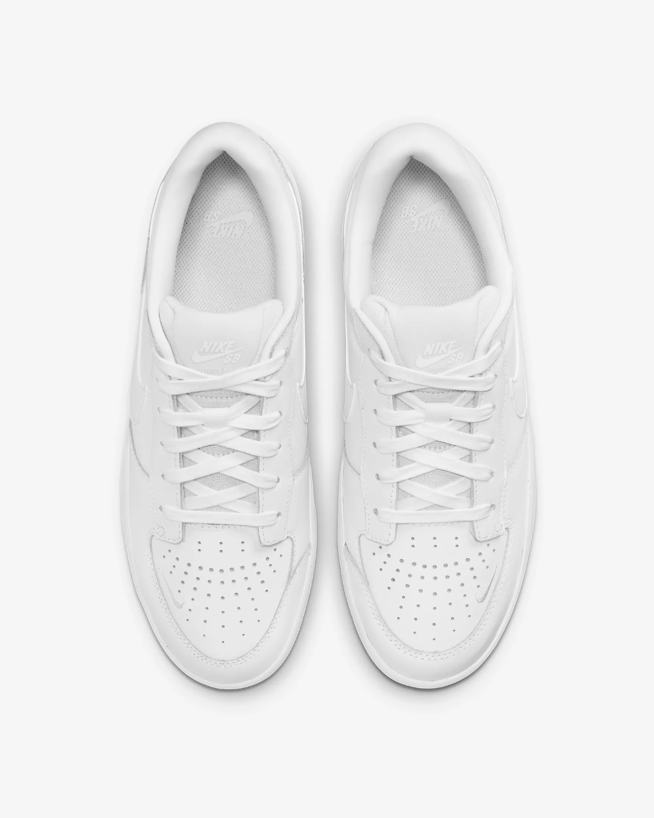 Nike SB Force 58 Premium DH7505-100 Sneaker Men's White Leather Skateboard Shoes