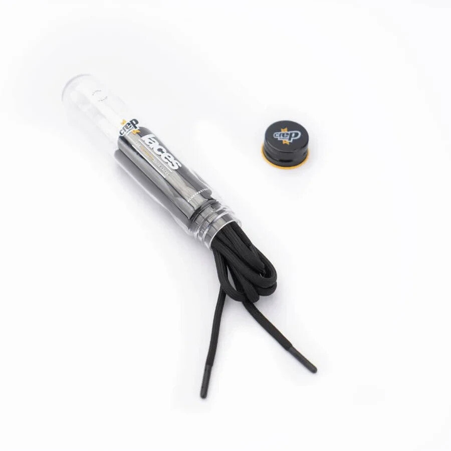 Crep Protect Round Shoe Laces Black Pre-Treated Waterproof for Sneakers (120 cm)