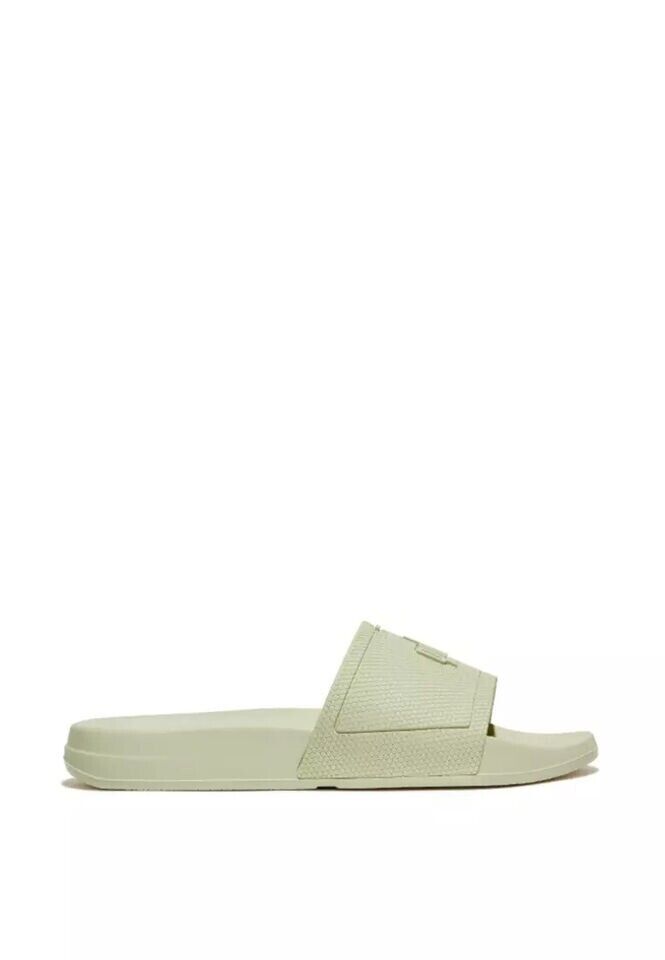 FitFlop Iqushion Slide Slippers Women's Minty Green Comfort Slip-On.