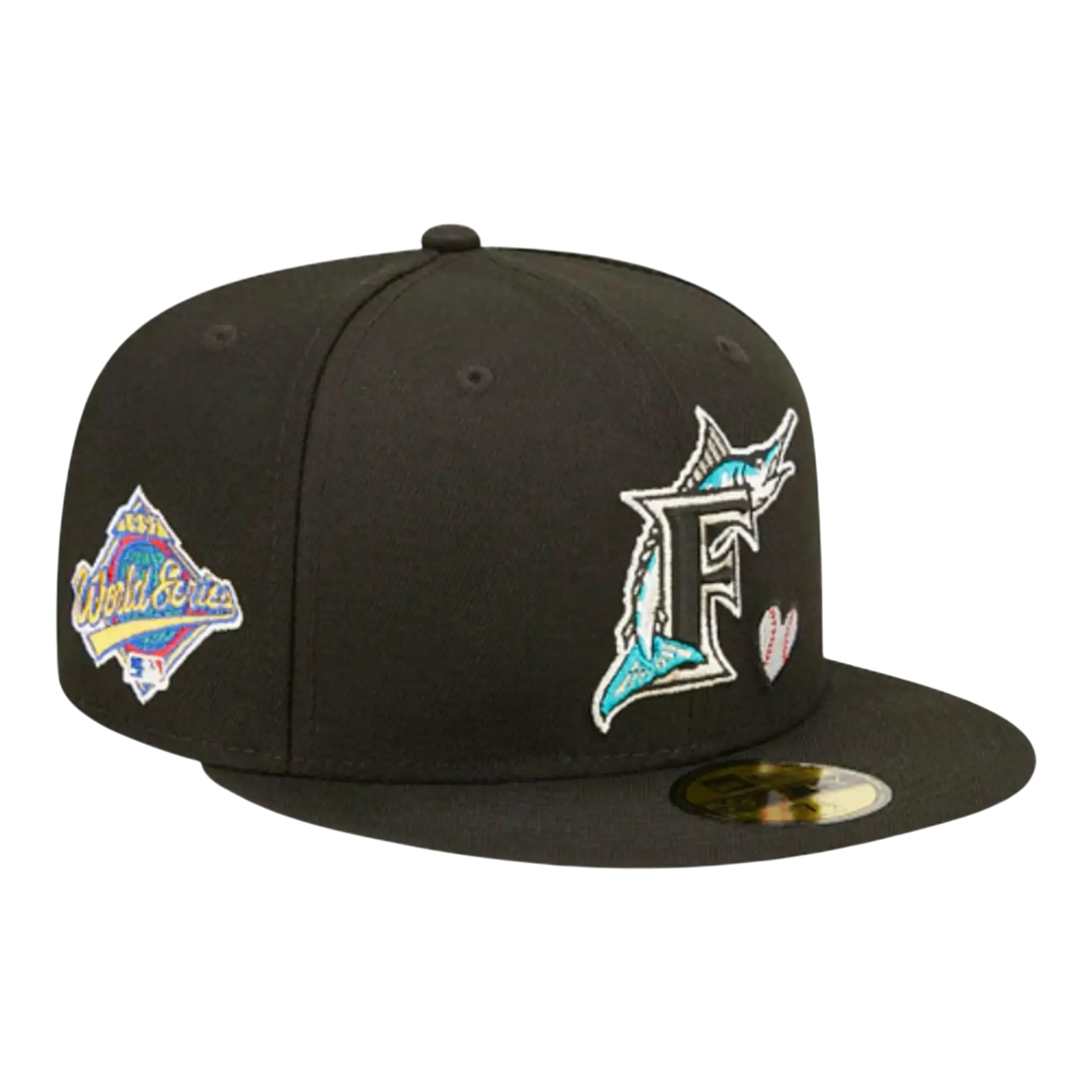 New Era 59Fifty MLB Florida Marlins Team Heart Fitted Hat New Era